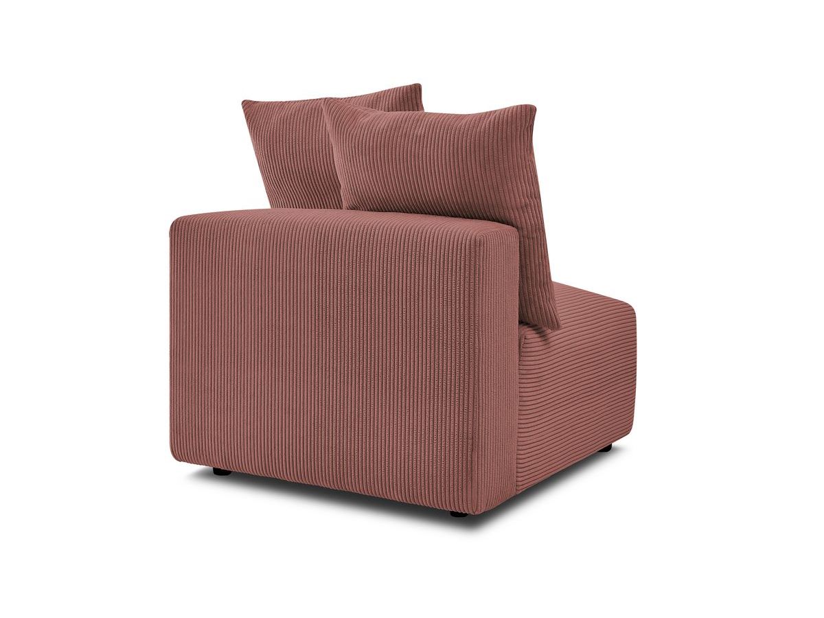 Bobochic Voltaire Sofamodul 1-Sitzer 90 × 100 cm Cordsamt Rosa