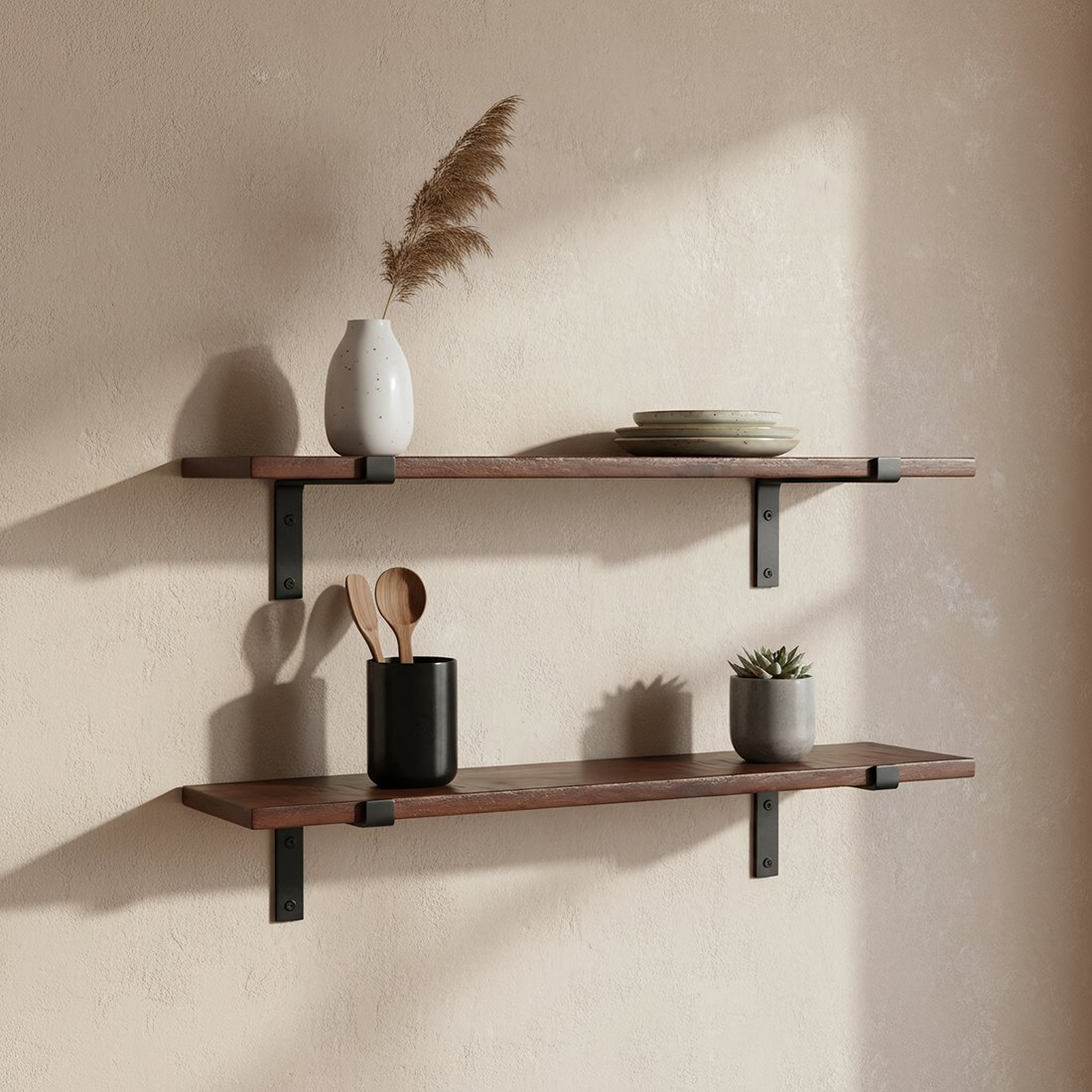 Raw Materials Factory Wandregal braun 80cm