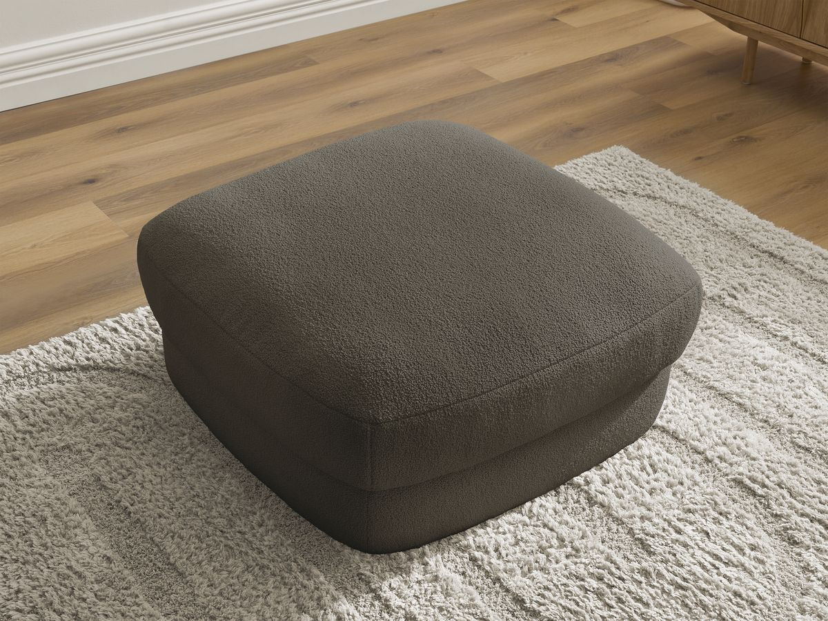 Bobochic Leonore Pouf Bouclé-Stoff Braun