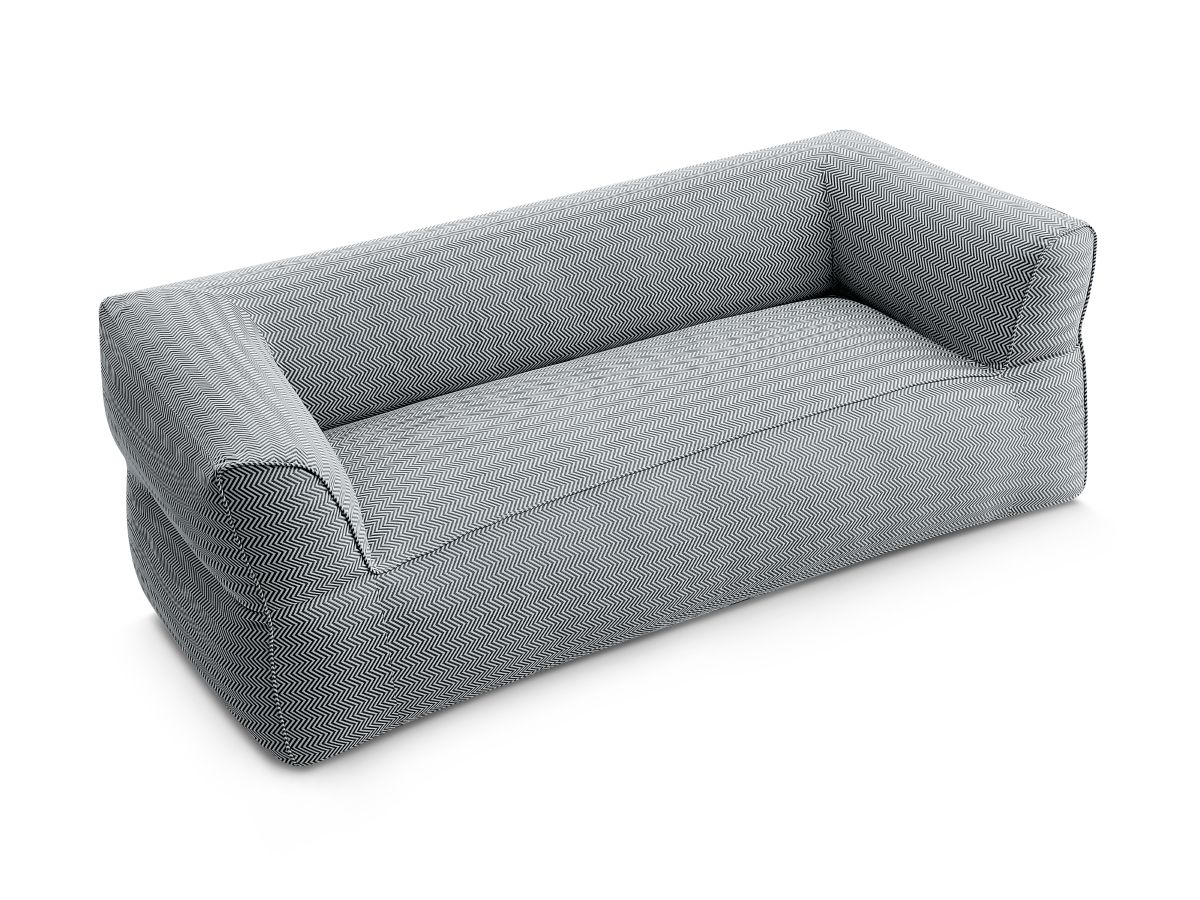 Bobochic Nour Gartensofa 3-Sitzer Stoff Schwarz