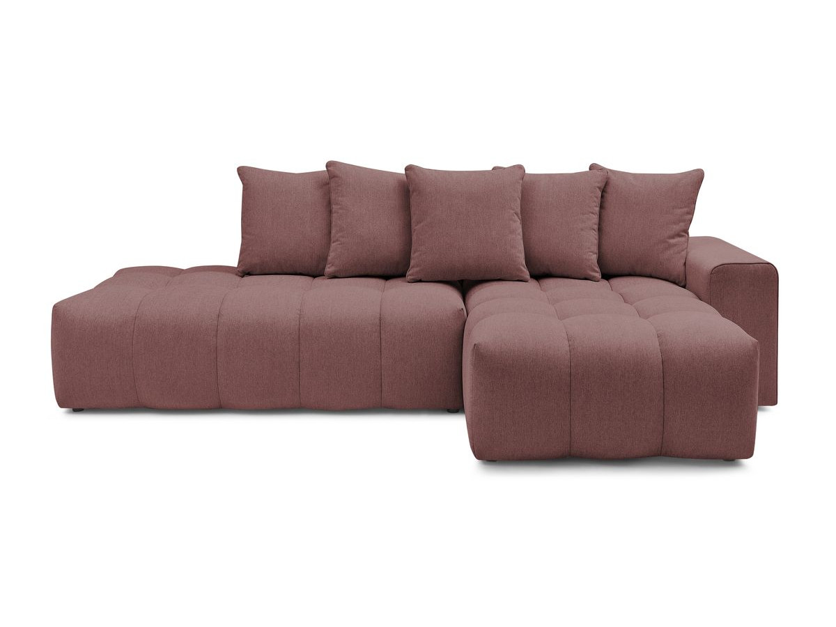 Bobochic Mont-blanc Ecksofa Melange-Stoff Rosa Ecke rechts