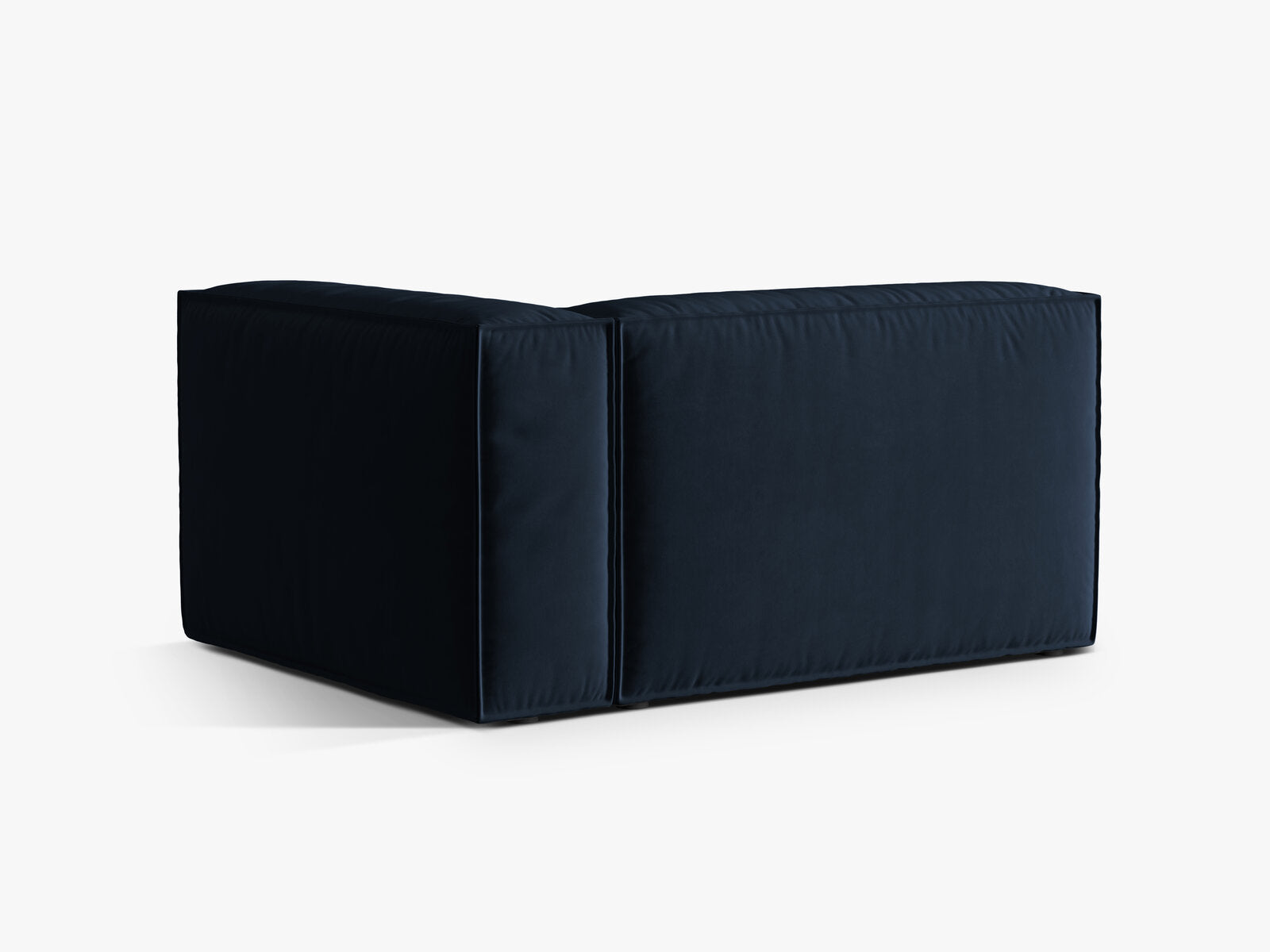 Micadoni Eckmodul Nuria 2-Sitzer Samt Paris Dunkelblau Rechts