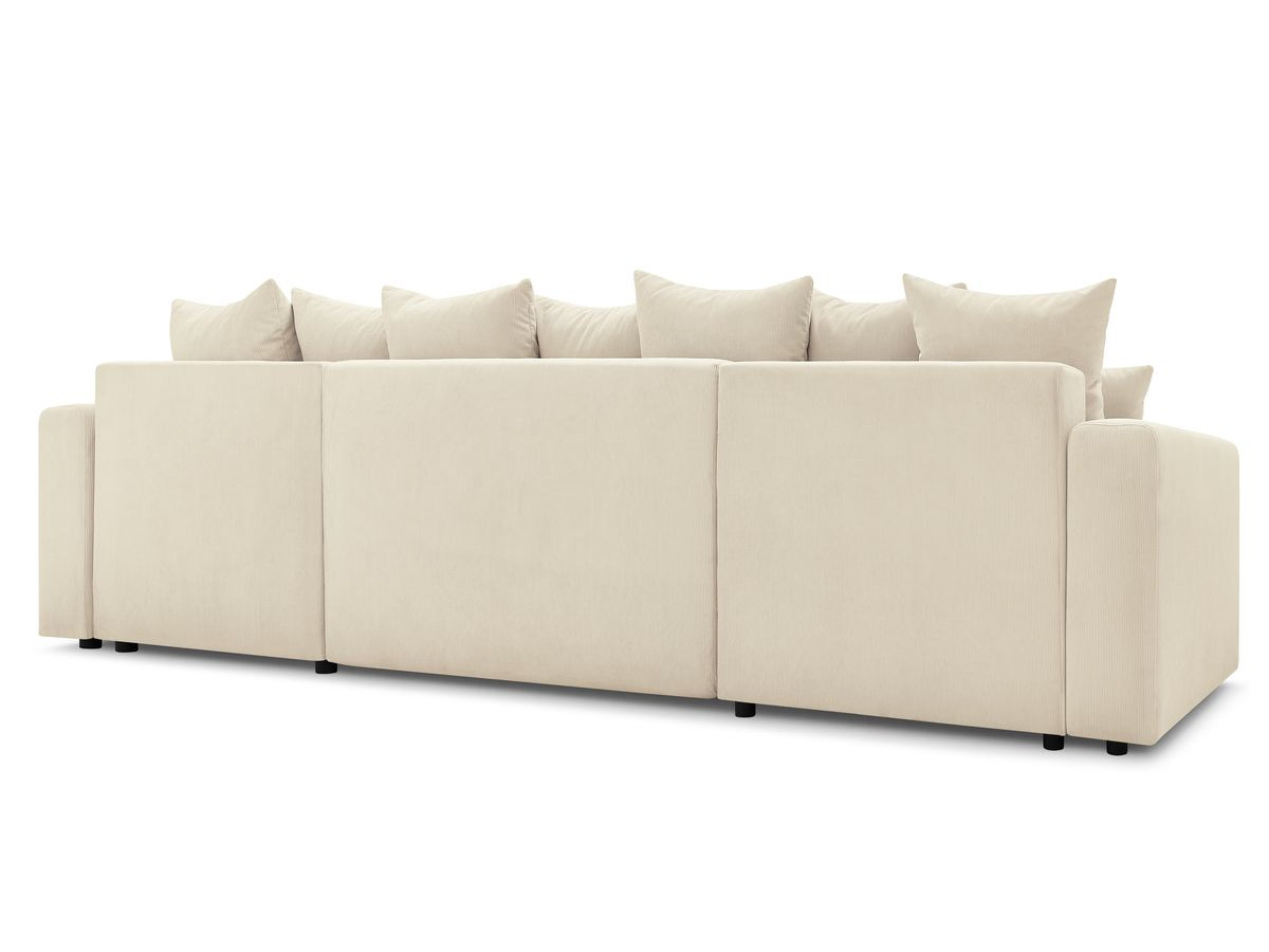Bobochic Envy Wohnlandschaft mit Pouf Cordsamt Beige