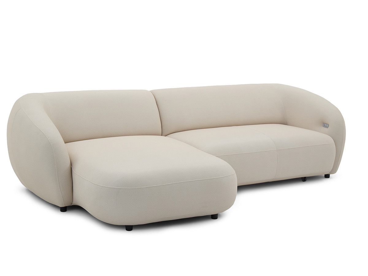 Bobochic Halo Ecksofa mit Schlaffunktion Stoff Beige Ecke links