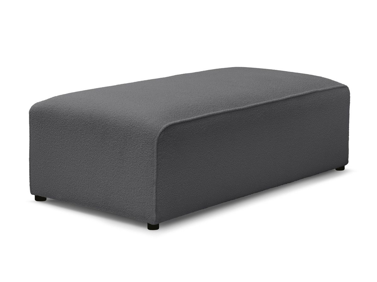 Bobochic Megeve Pouf Bouclé-Stoff Dunkelgrau