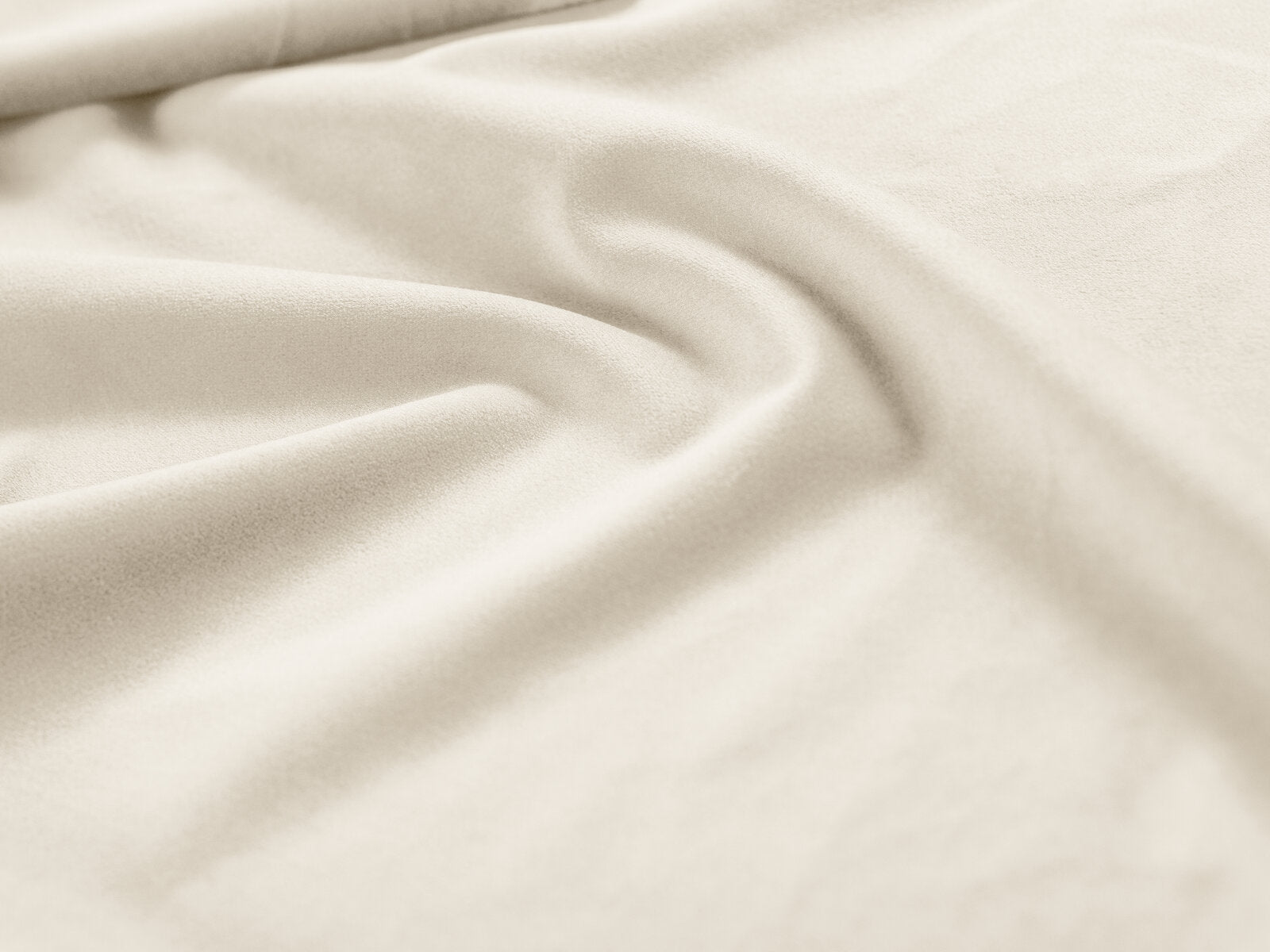 Micadoni Wohnlandschaft Mamaia 7-Sitzer Rechts Samt Bluvel Helles Beige schwarze Beine