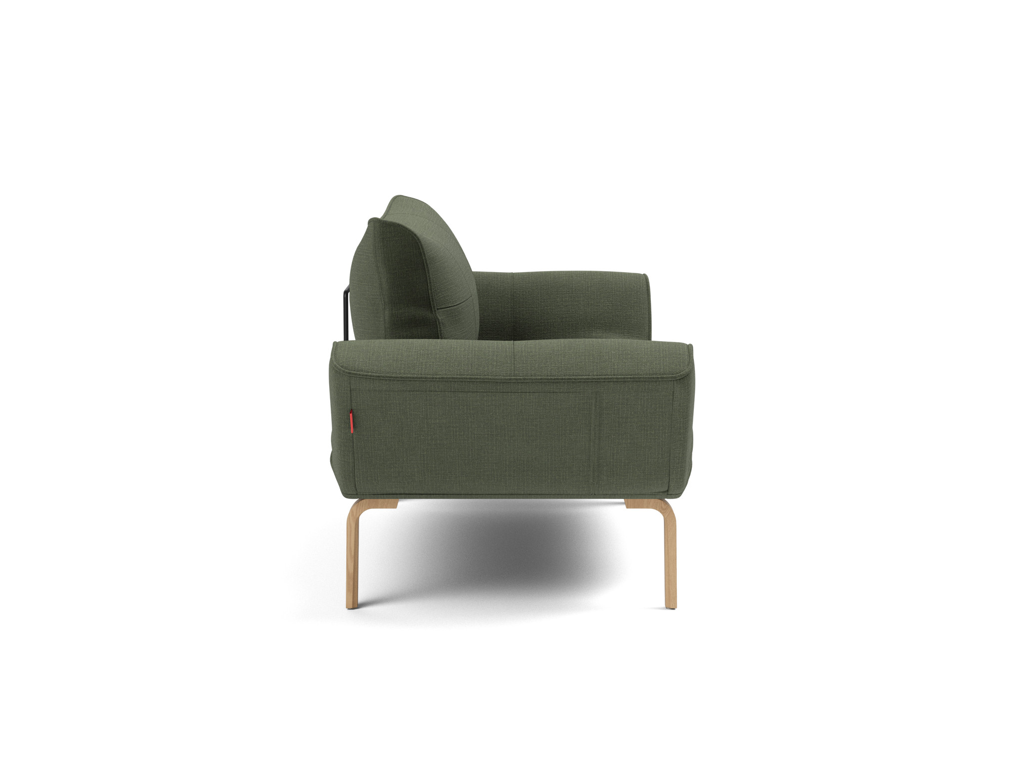 Tagesbett Zeal Chenille Esina 413-Olive-Green Beine Bow Eiche