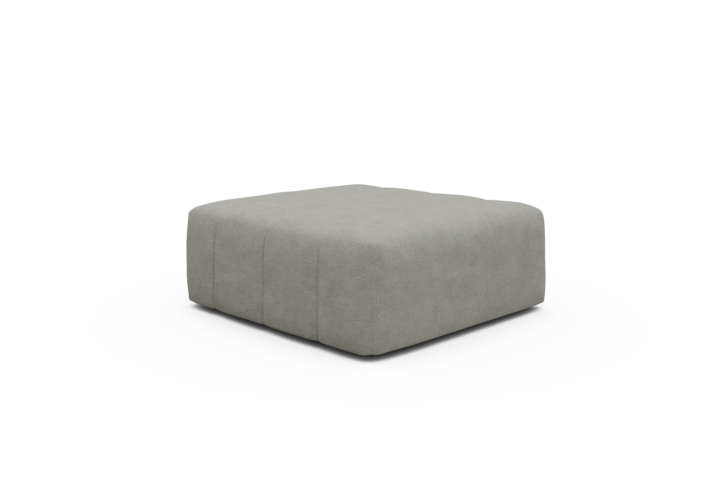 Sitzhocker Hugo Ottomane Carreno-Moon-Stone-White