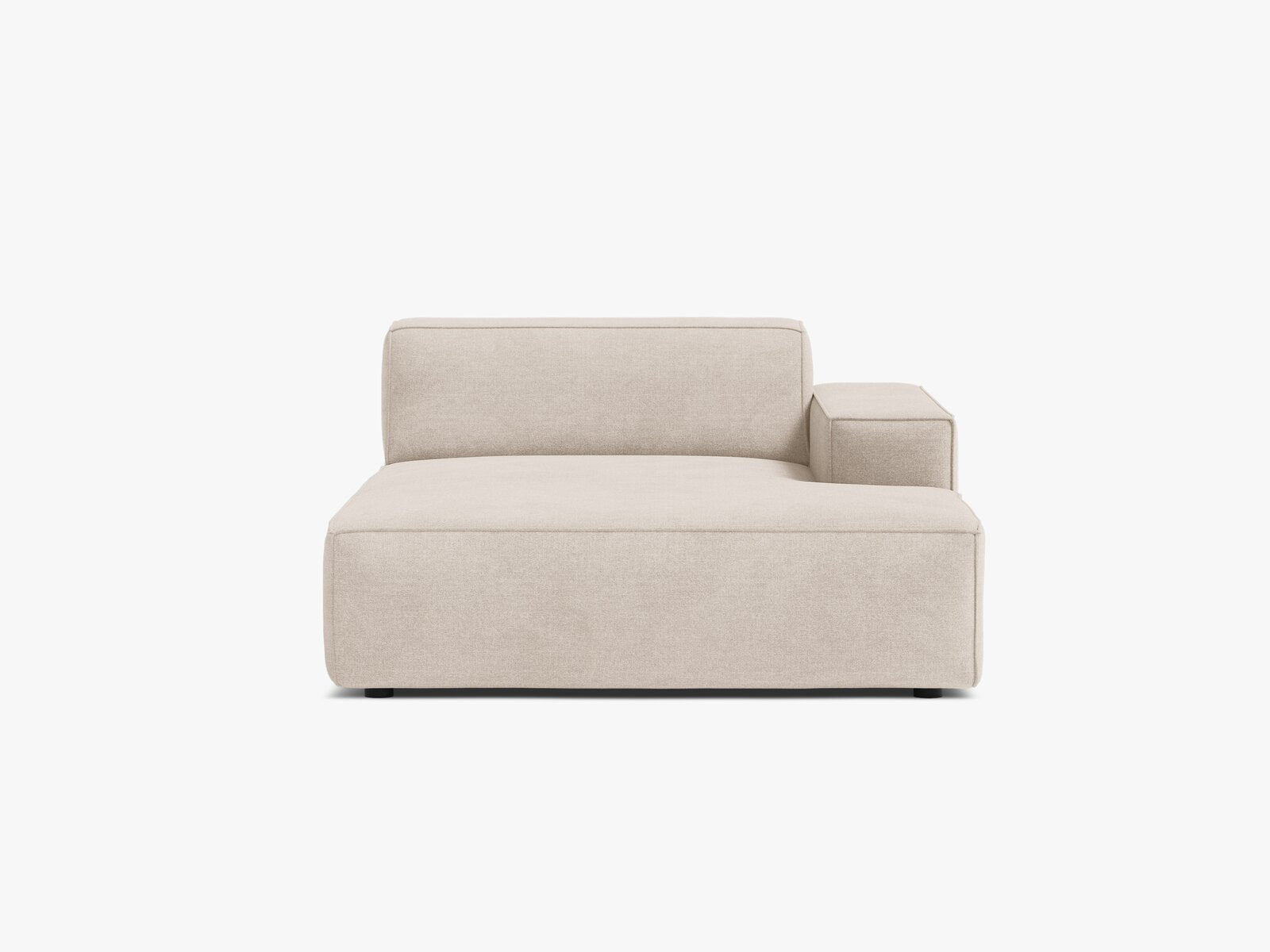 Micadoni Jodie Chaiselongue Rechts Strukturierter Stoff Liberty Beige