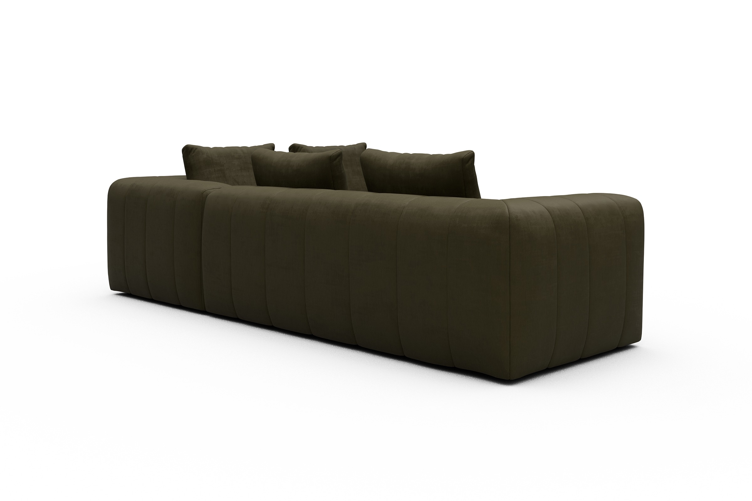 Ecksofa Hugo 2x 2,5-Sitzer Armlehne links Cordufine-Pine-Green
