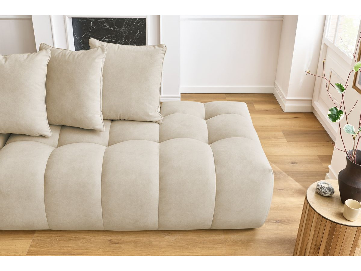 Bobochic Mont-blanc Ecksofa Samt Beige Ecke links