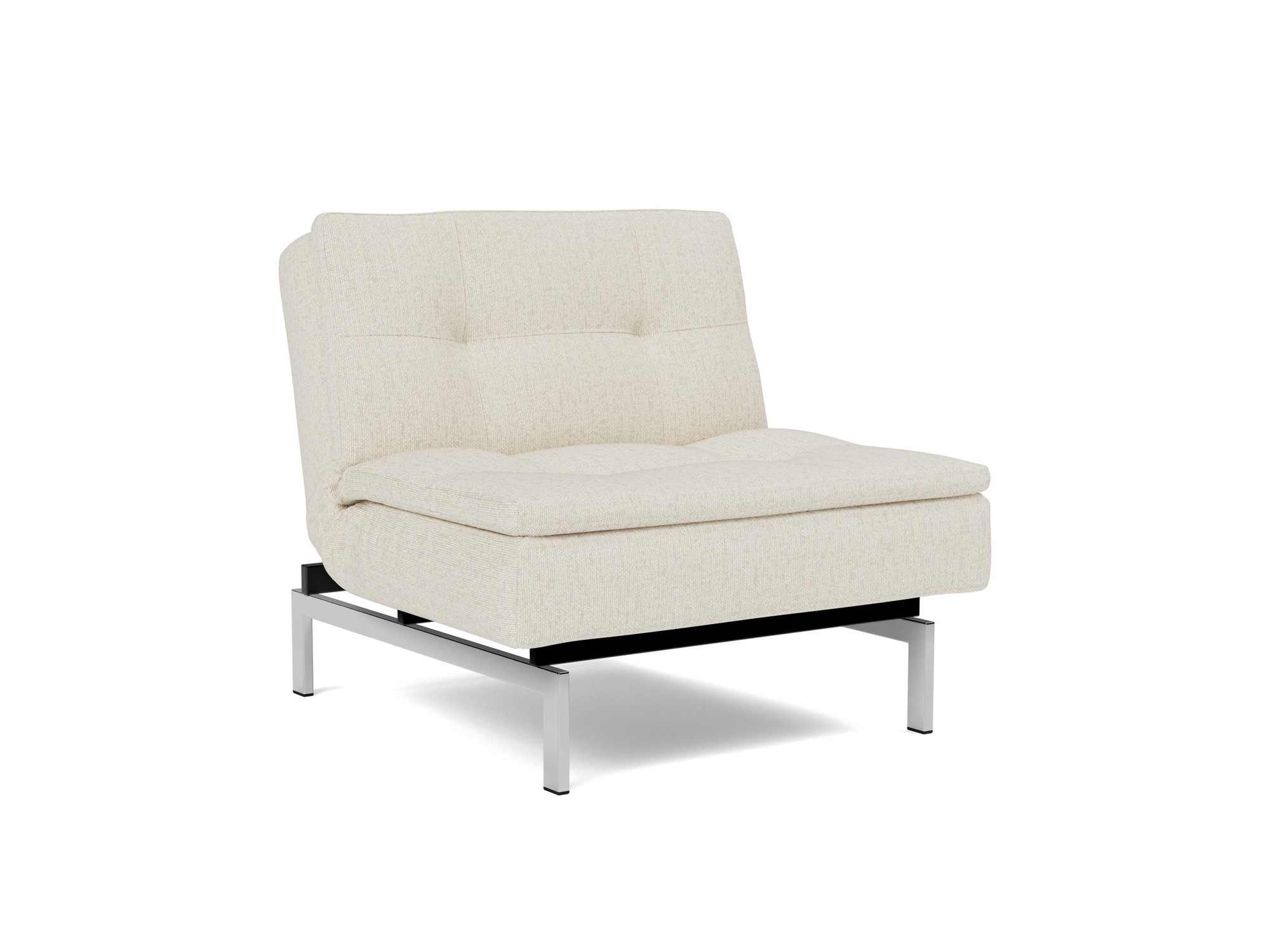 Sessel Dublexo Boucle Skandi 531-Off-White Beine Chrom