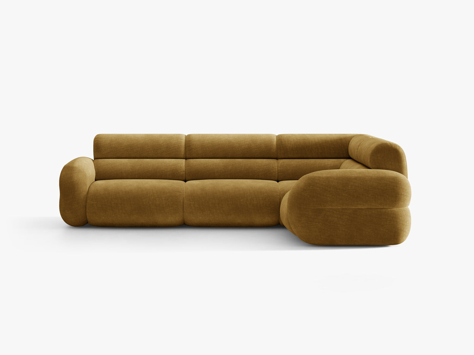 Micadoni Neo Ecksofa 5-Sitzer Links Chenille Golden Senf