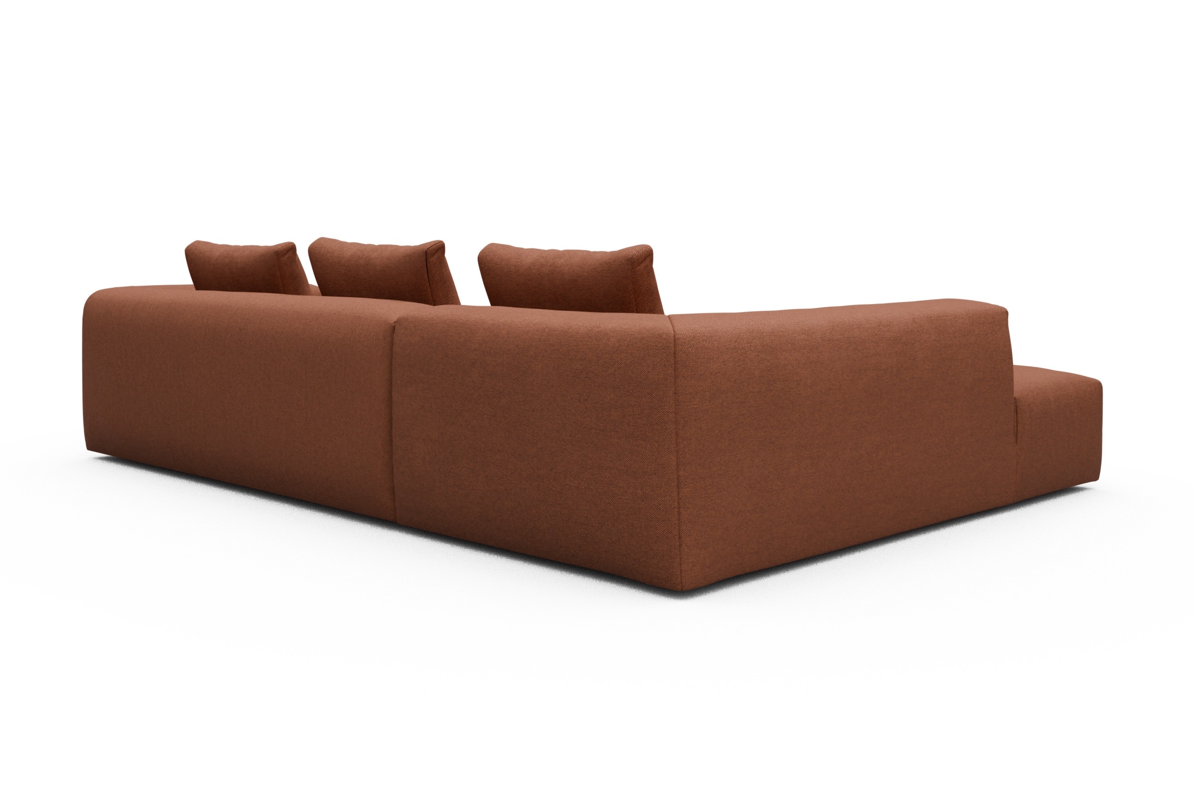 Ecksofa Fred Relax-Ecke links mit 2,5-Sitzer Weda-Rust