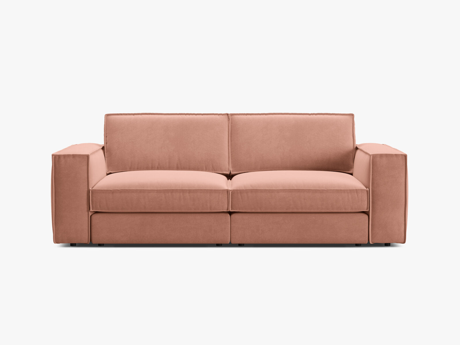 Micadoni modulares Sofa Pola 3-Sitzer Samt Salvador Rosa