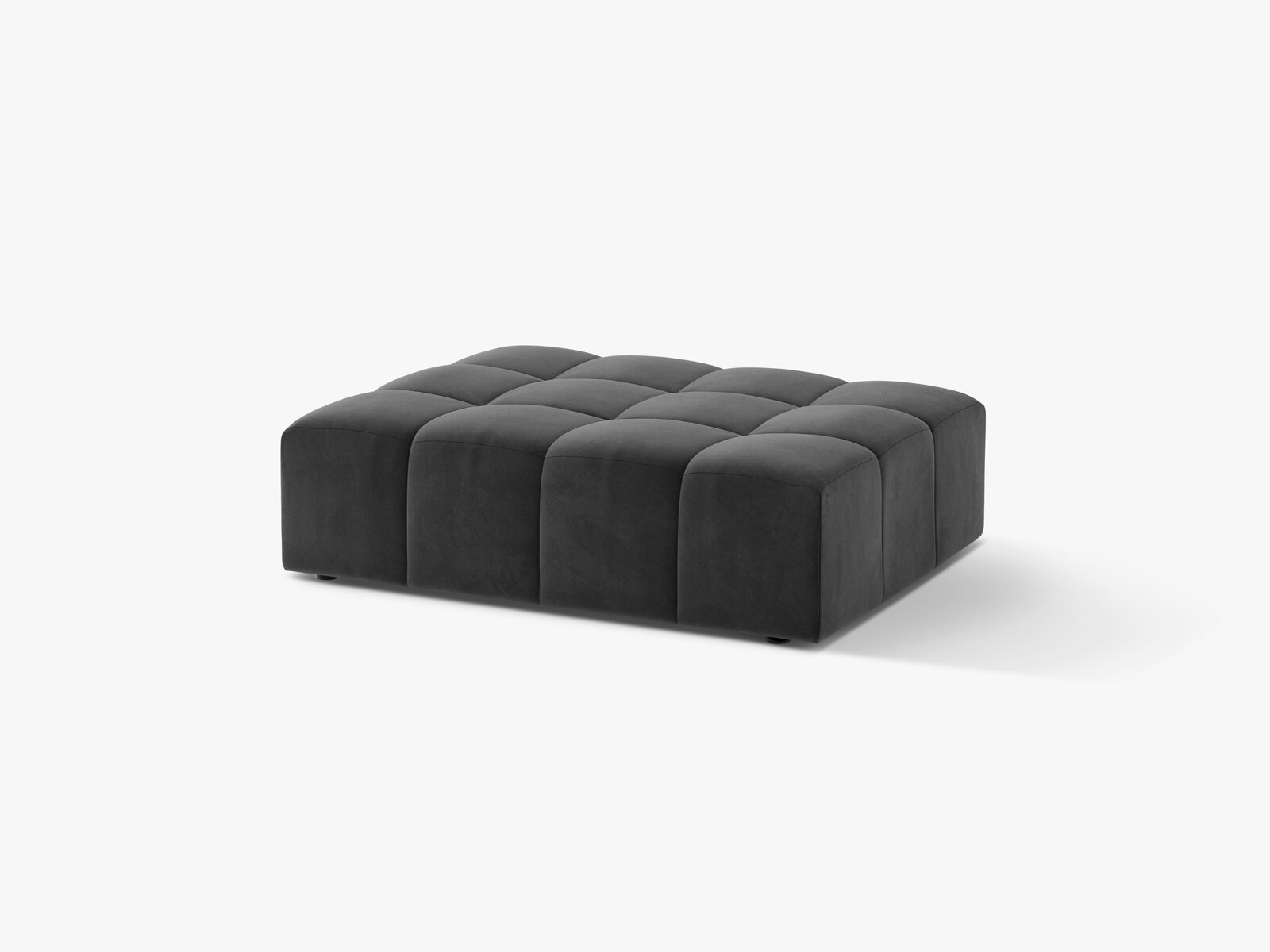 Micadoni Hocker Jennifer 1-Sitzer Samt Venus Grau