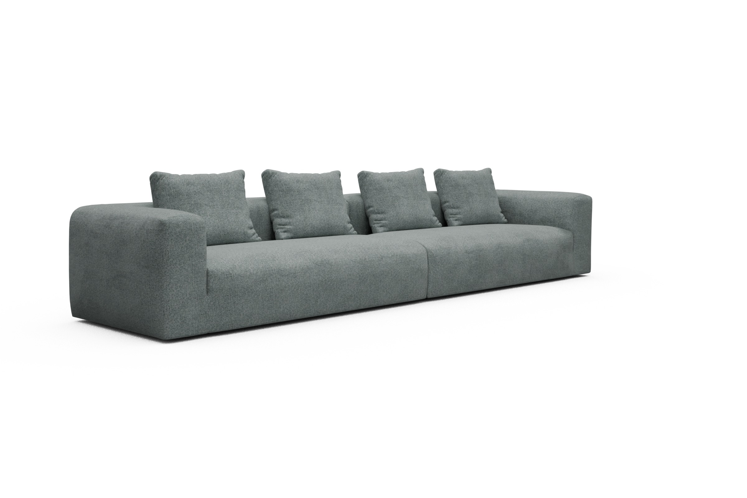 Sofa Modulares XXL Sofa Fred 5-Sitzer Casone-Light-Mixed-Green