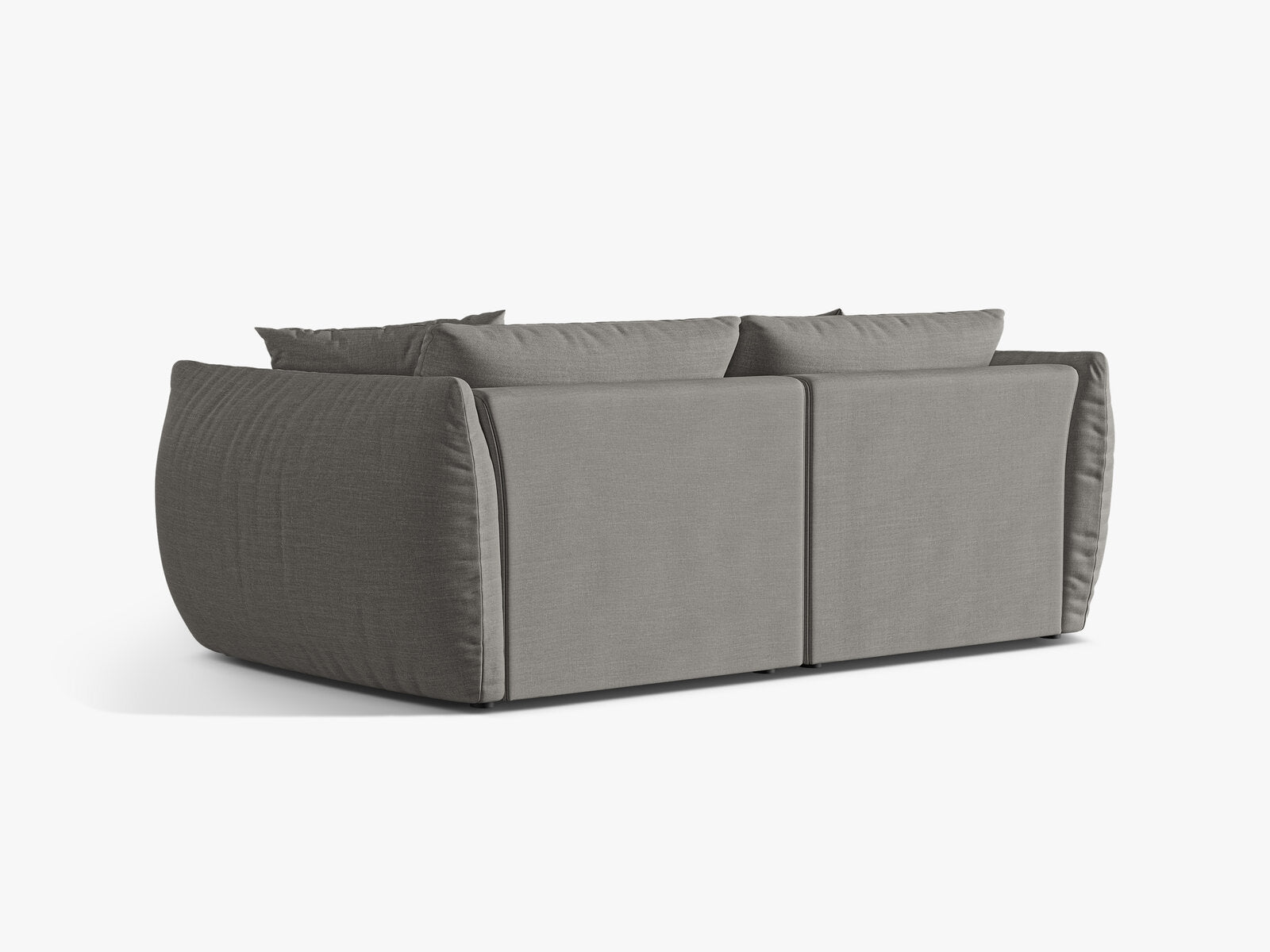 Micadoni Sofa Chris 3-Sitzer Strukturierter Stoff Warmes Grau