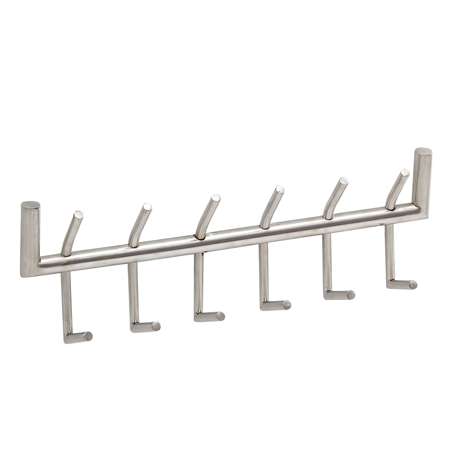 Wandgarderobe Fossvogur Metall Silber 60 × 10 × 19 cm