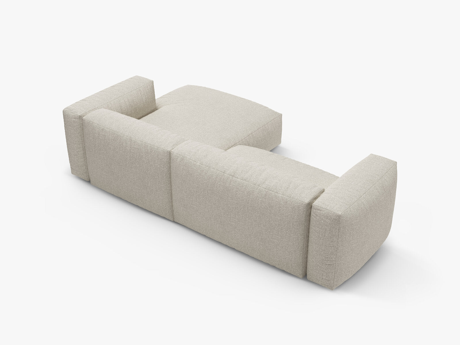 Micadoni Martina Ecksofa 4-Sitzer mit Schlaffunktion Rechts Boucle Monet Beige