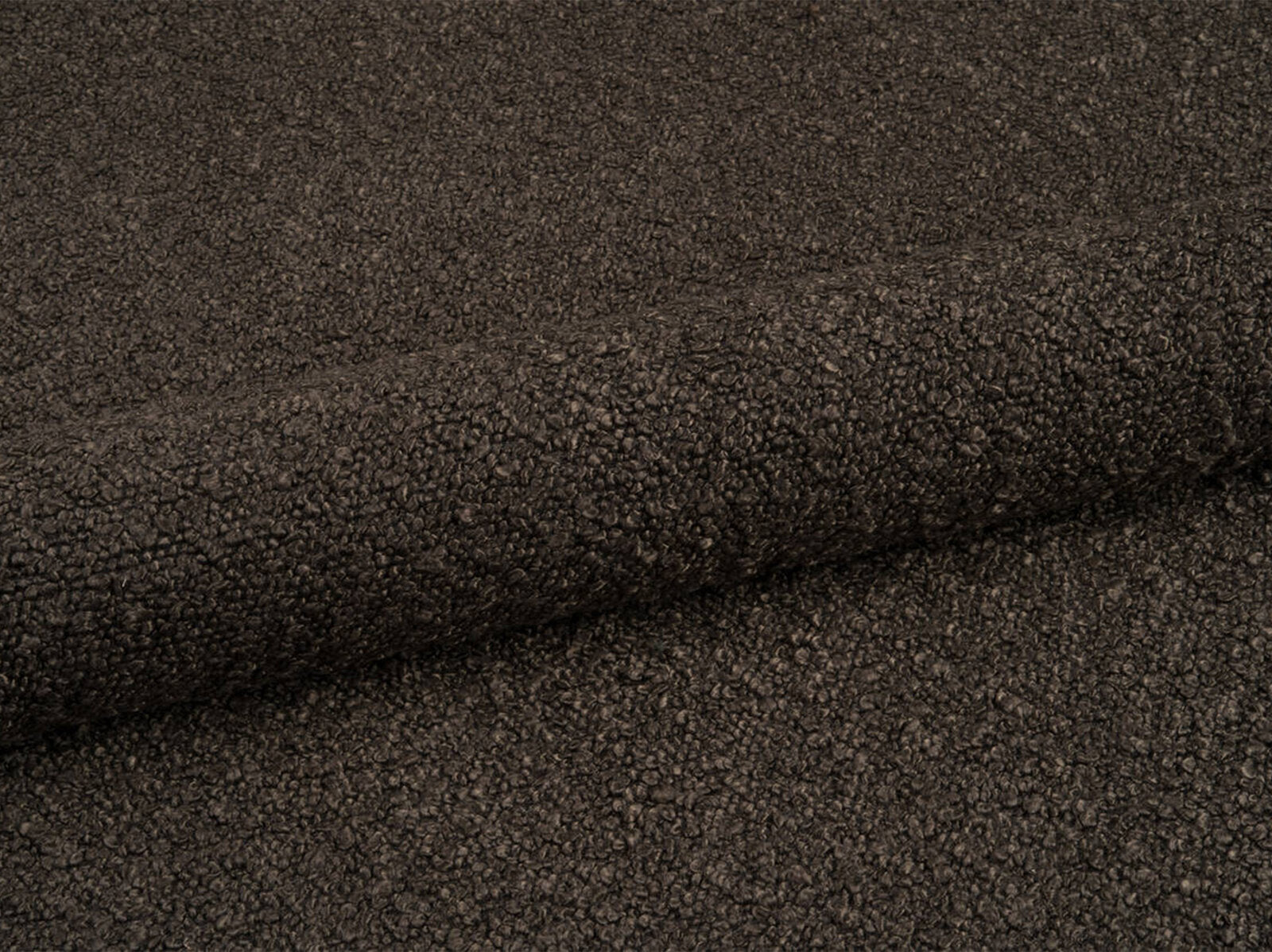 Micadoni Panorama-Ecksofa Jodie 7-Sitzer Rechts Boucle Baloo Braun