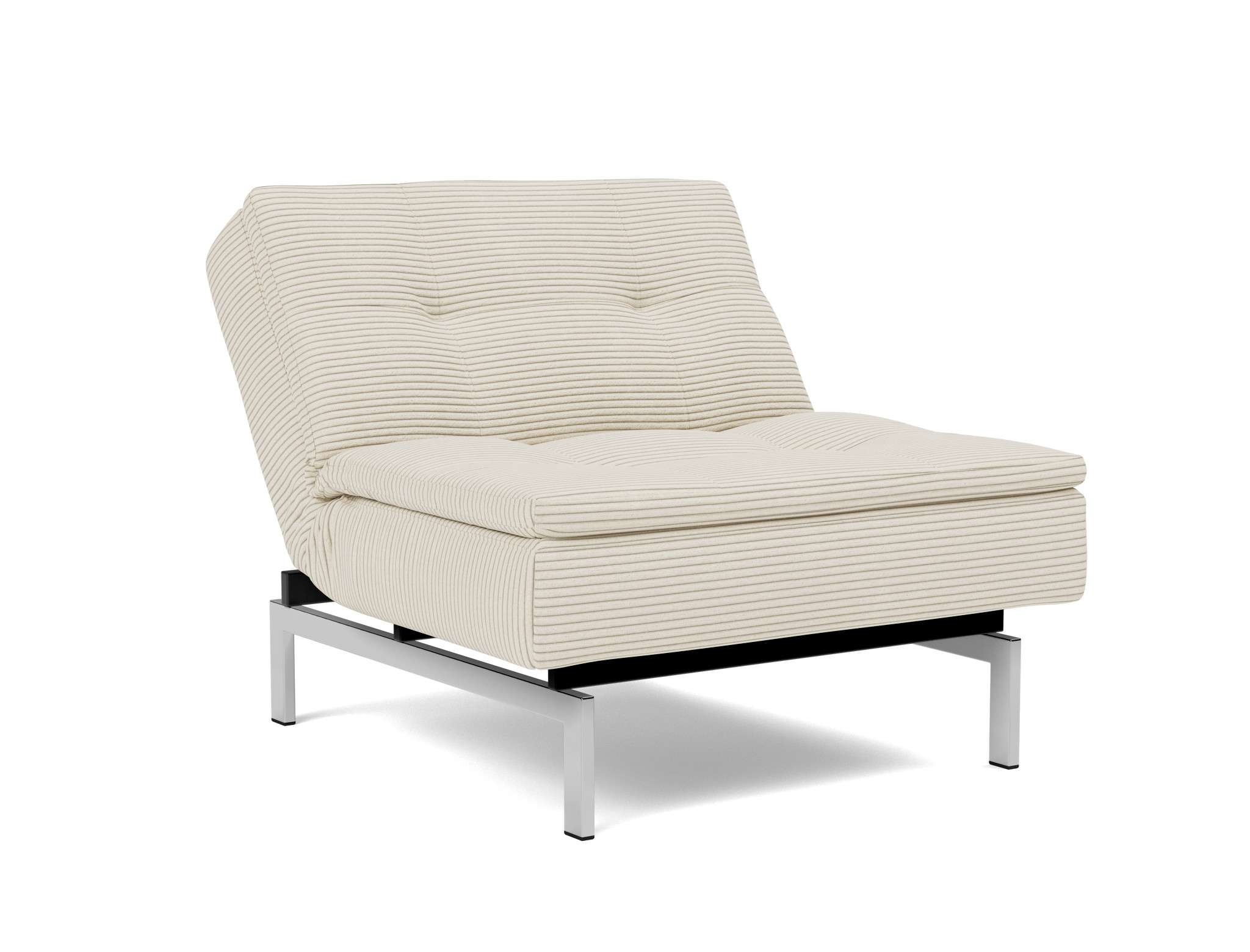 Sessel Dublexo Kord Corduroy 594-Ivory Beine Chrom