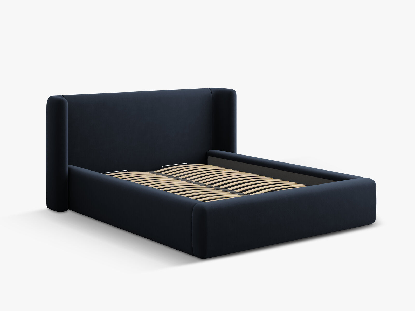 Micadoni Bett Jolene Samt Dunkelblau 140x200