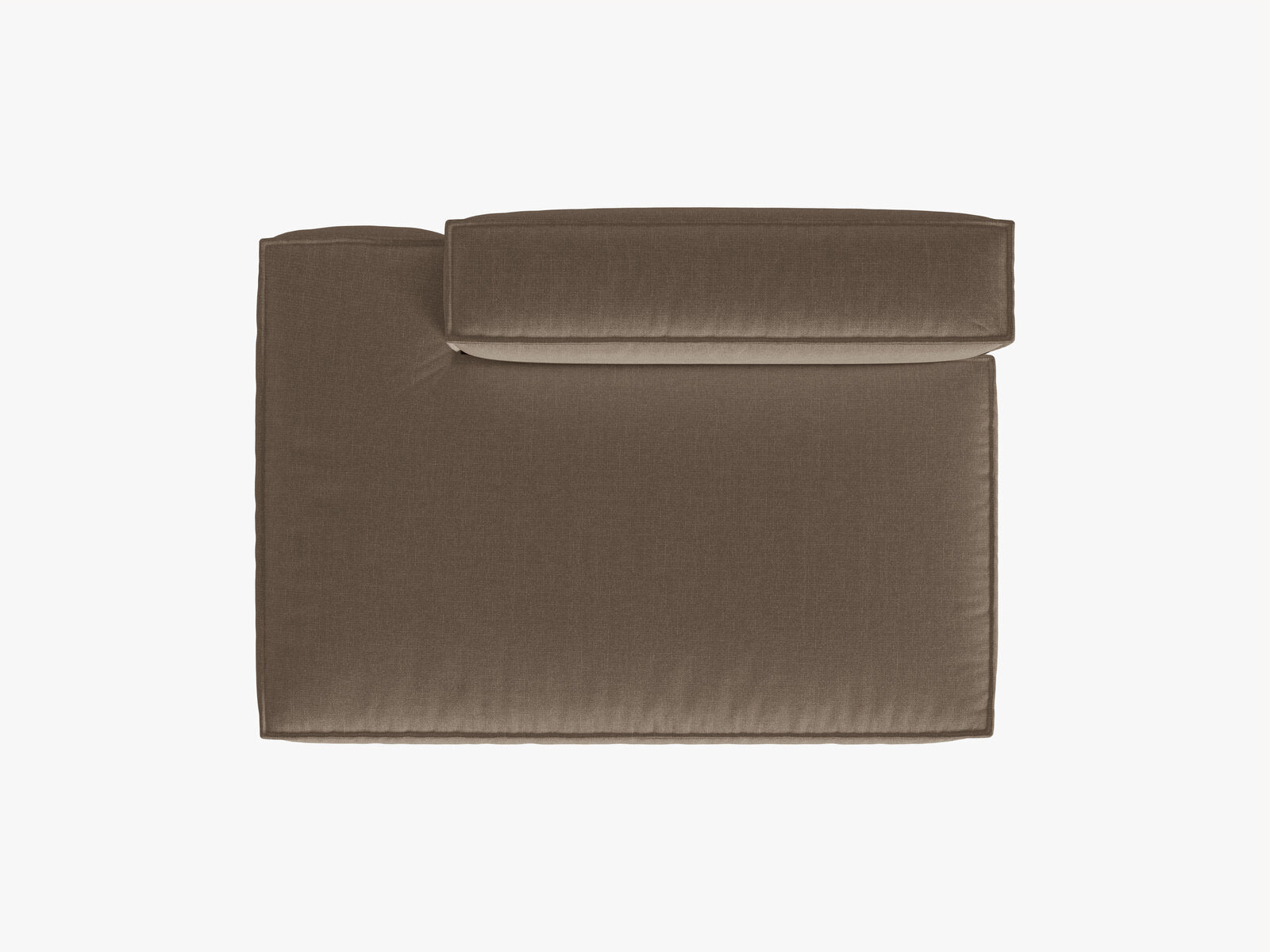 Micadoni Modul Nuria 3-Sitzer Links Strukturierter Stoff Cappuccino