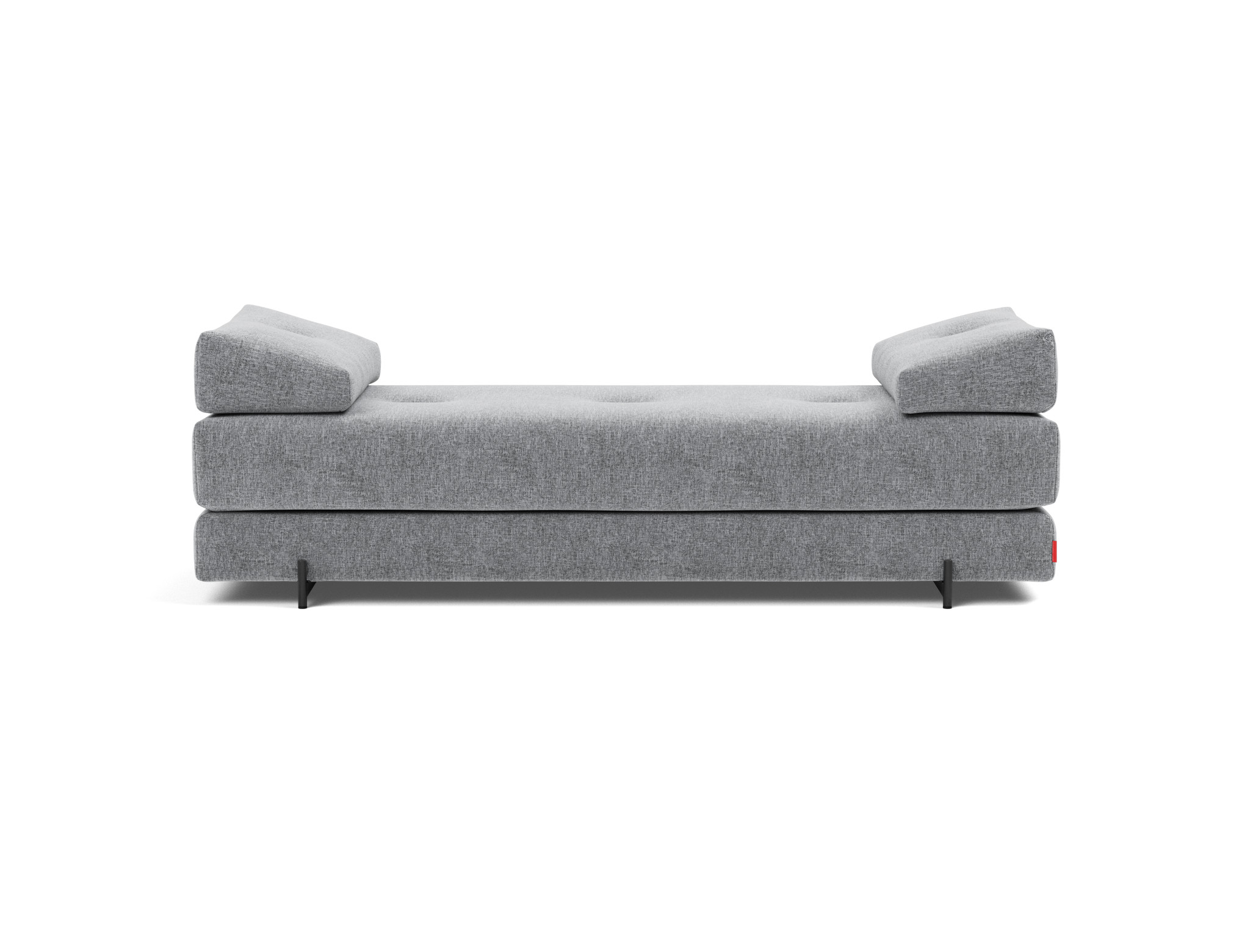 Tagesbett Sigmund Strukturierter Stoff Twist 565-Granite Beine Indu schwarz
