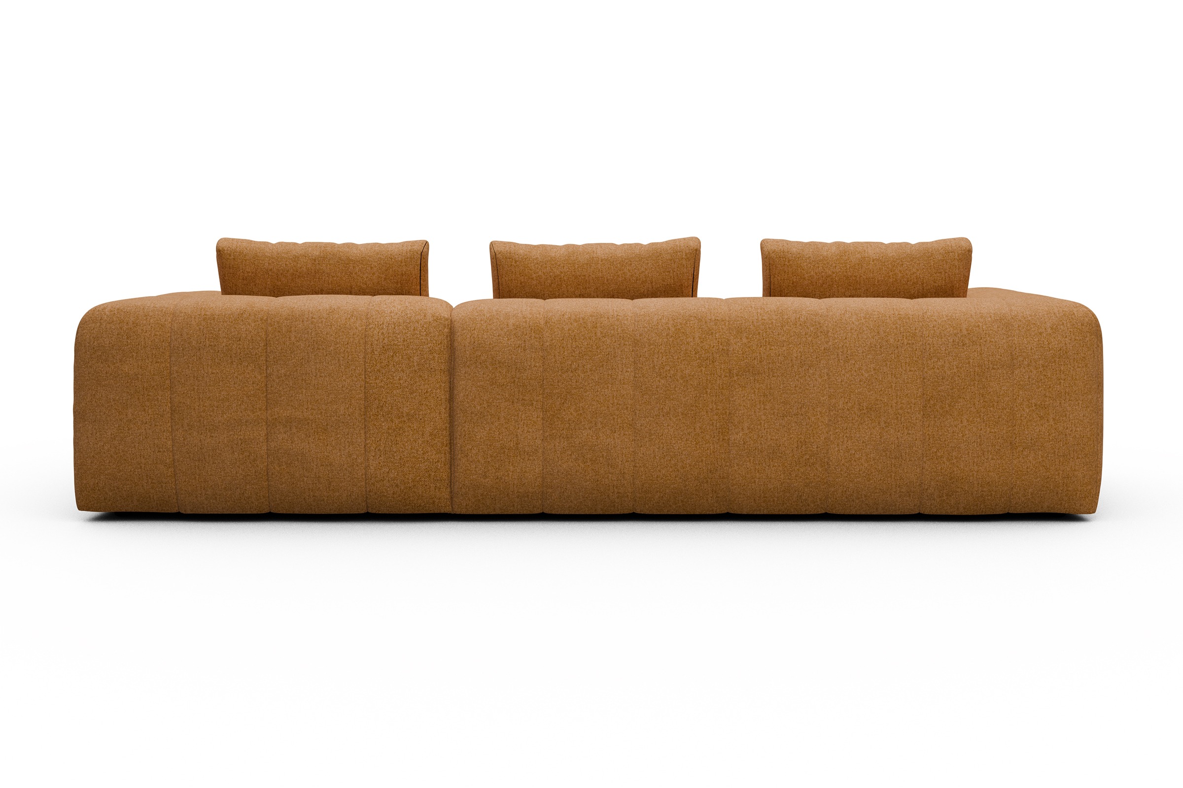 Ecksofa Hugo 2,5-Sitzer Armlehne links mit Chaiselongue Casone-Warm-Yellow