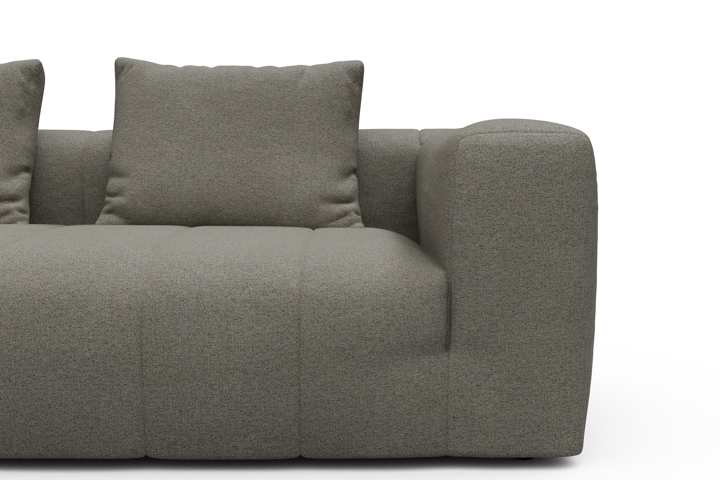 Sofa Hugo 3-Sitzer Denari-Warm-Grey