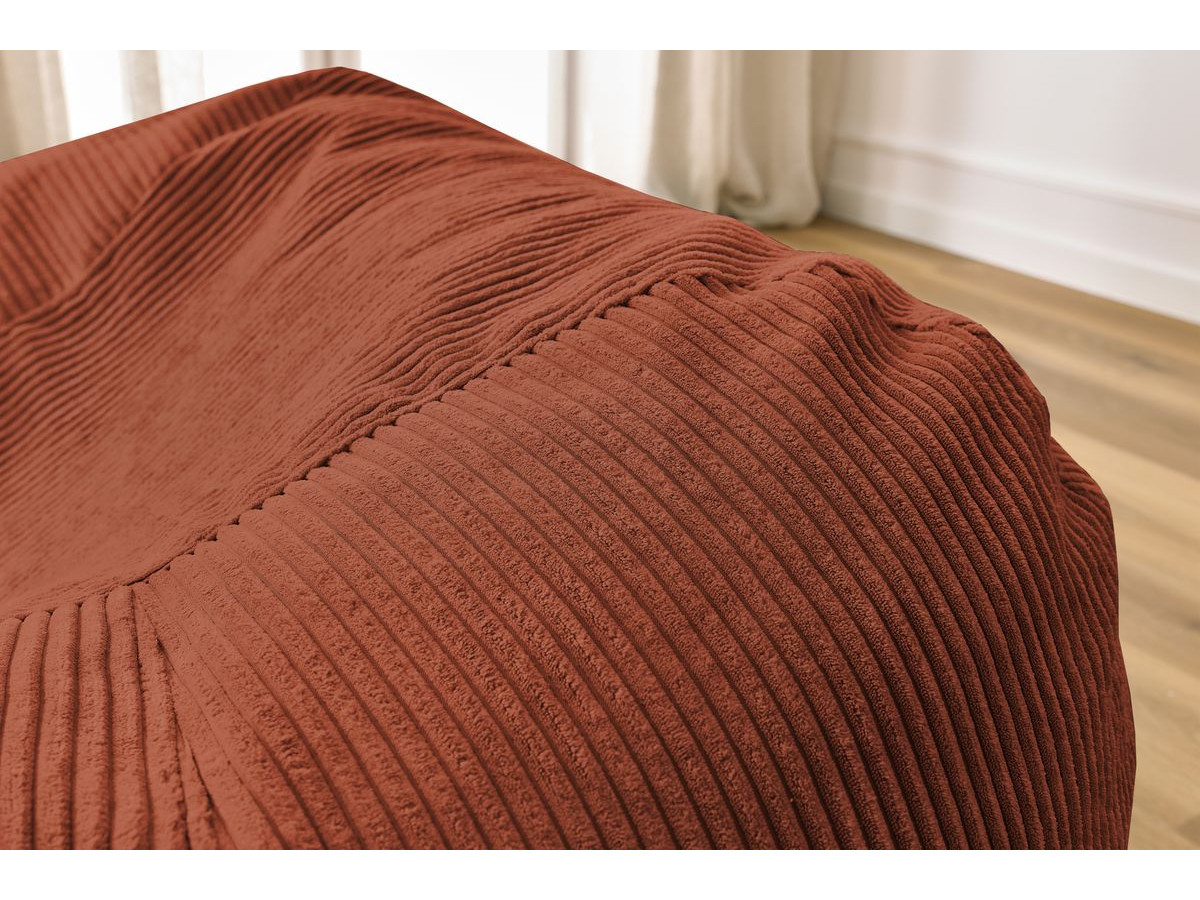 Bobochic Voltaire Pouf 120 × 70 cm Cordsamt Orange