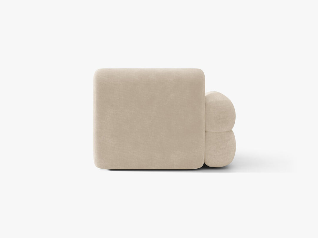 Micadoni Neo Chaiselongue Links Chenille Golden Helles Beige