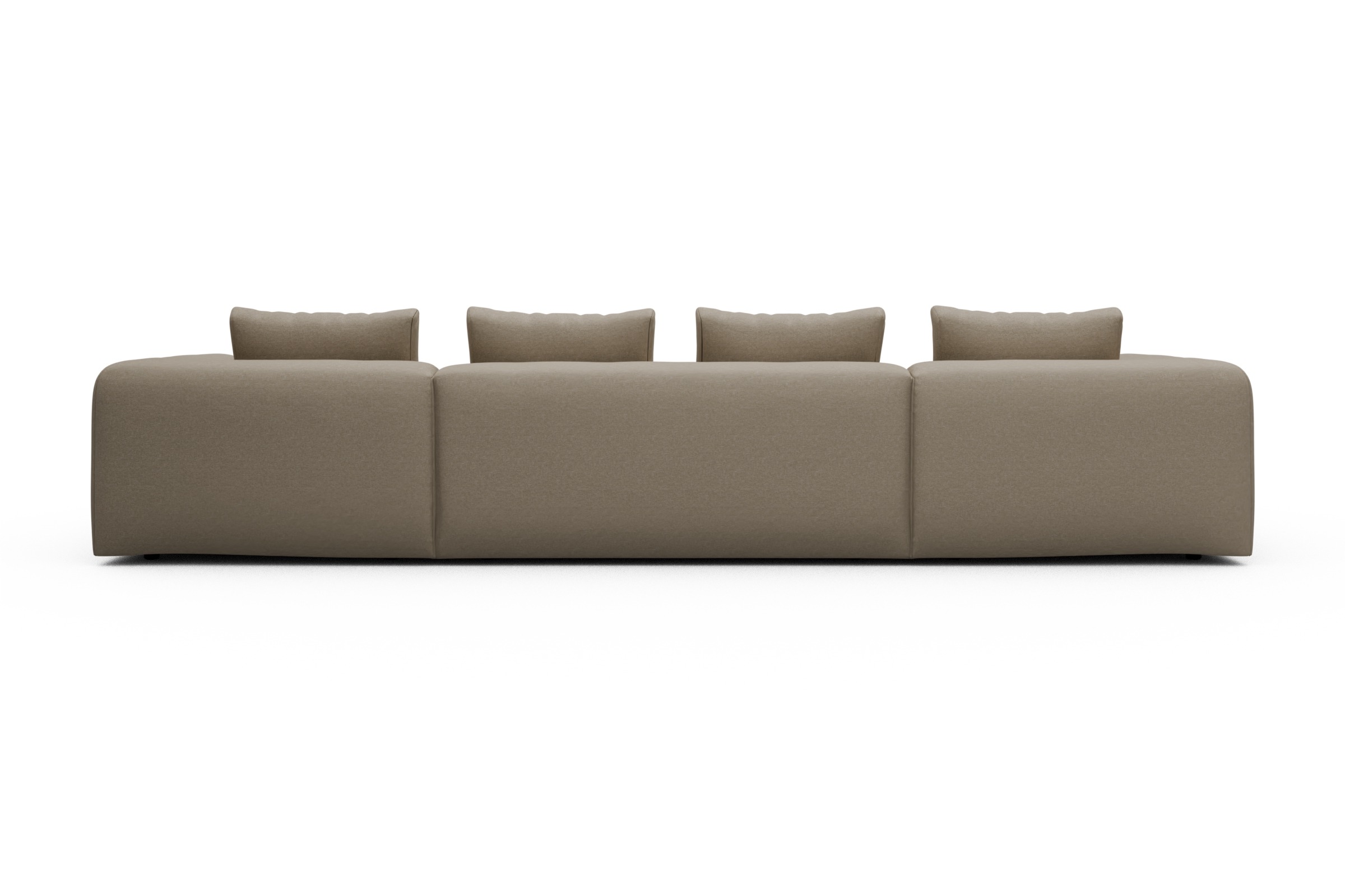 Wohnlandschaft Fred mit 2-Sitzer und Chaiselongue beidseitig Satya-Natural
