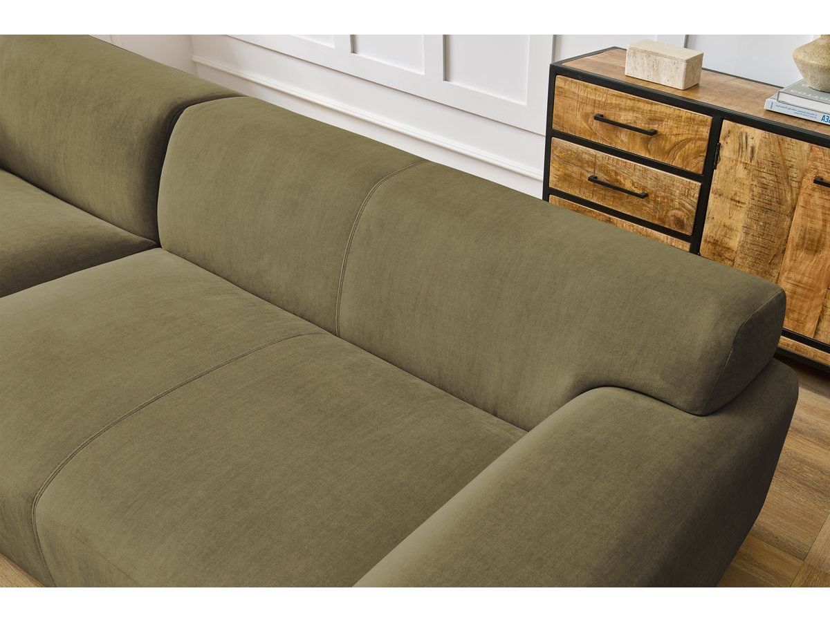 Bobochic Lavena Ecksofa 272 × 220 cm Samt Grün Ecke links