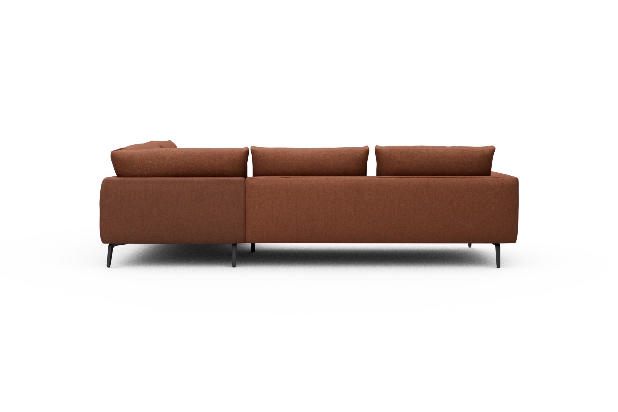 Ecksofa Karl Relax-Ecke rechts mit 2,5-Sitzer Weda-Rust