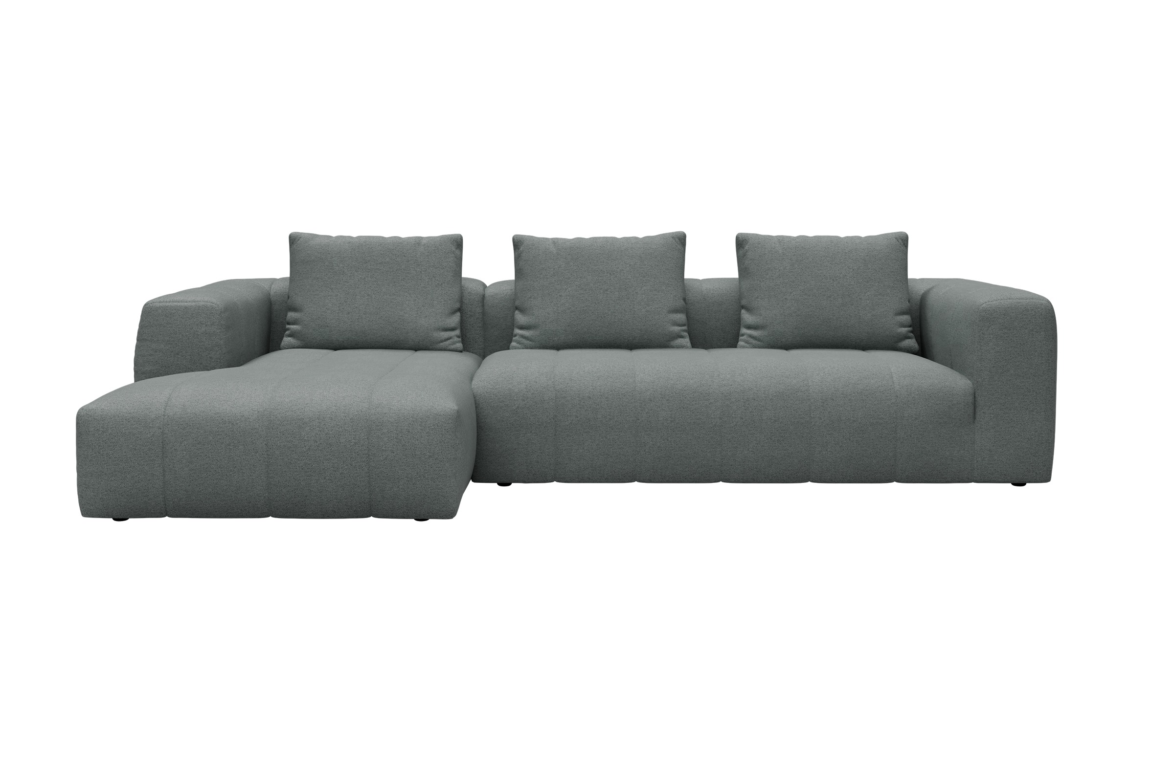 Hugo 2,5-Sitzer Armlehne rechts mit Chaiselongue Denari-Soft-Grey moebelfaktor