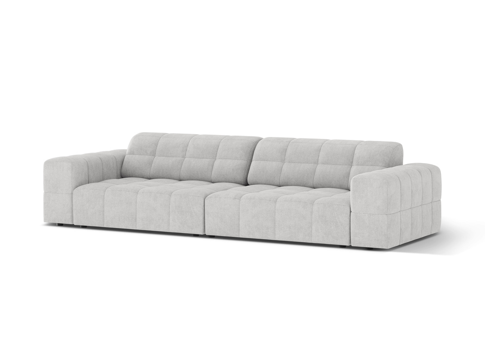 Cosmopolitan Design Sofa Chicago 4-Sitzer Chenille Eden Silber