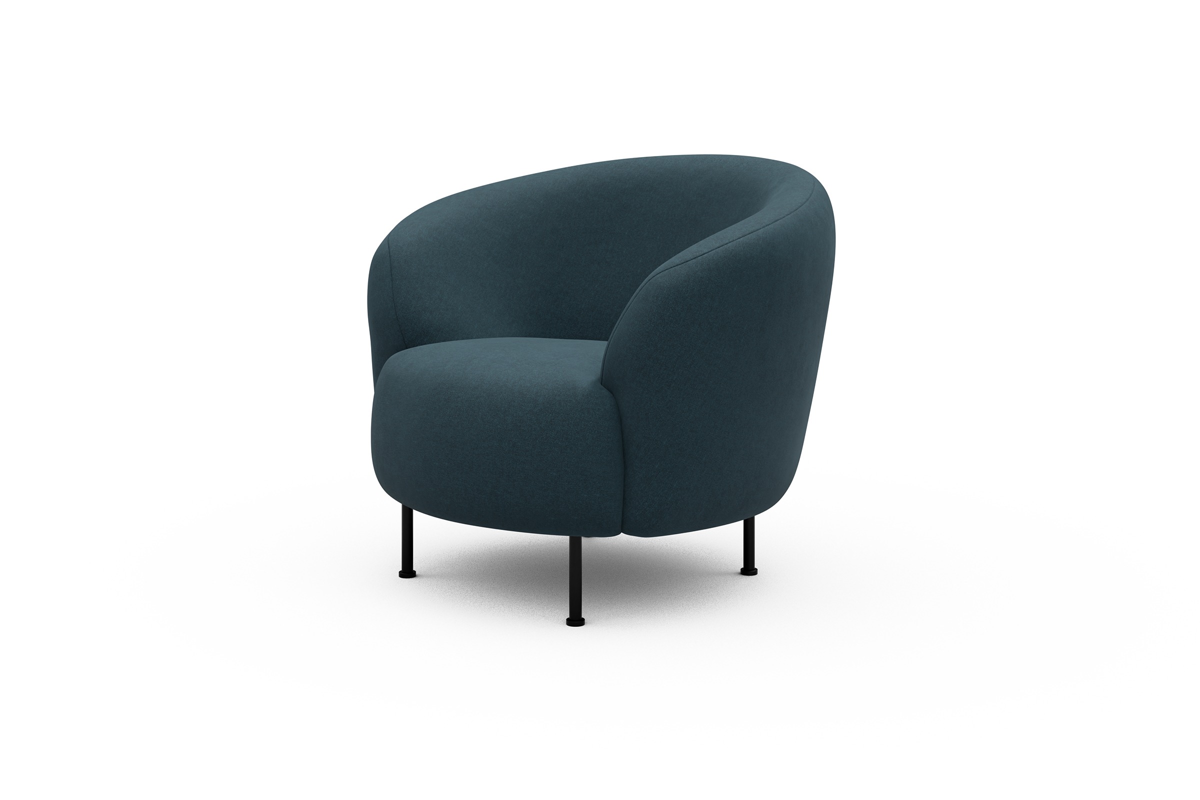 Sessel Ronda Metallbeine Schwarz Satya-Indigo
