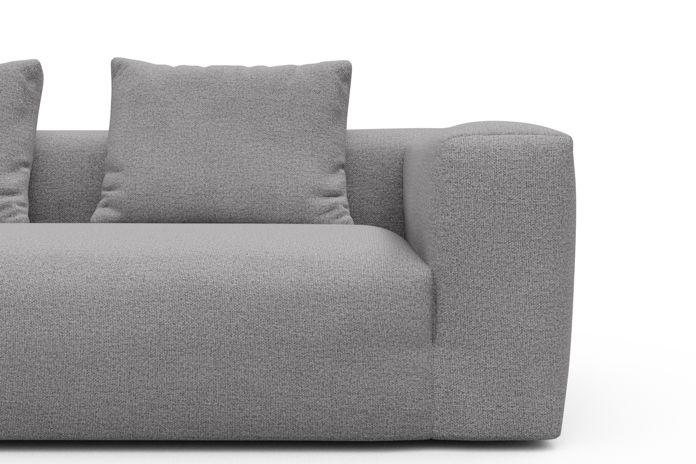 Wohnlandschaft Fred mit 2-Sitzer und Chaiselongue beidseitig Sama-Grey