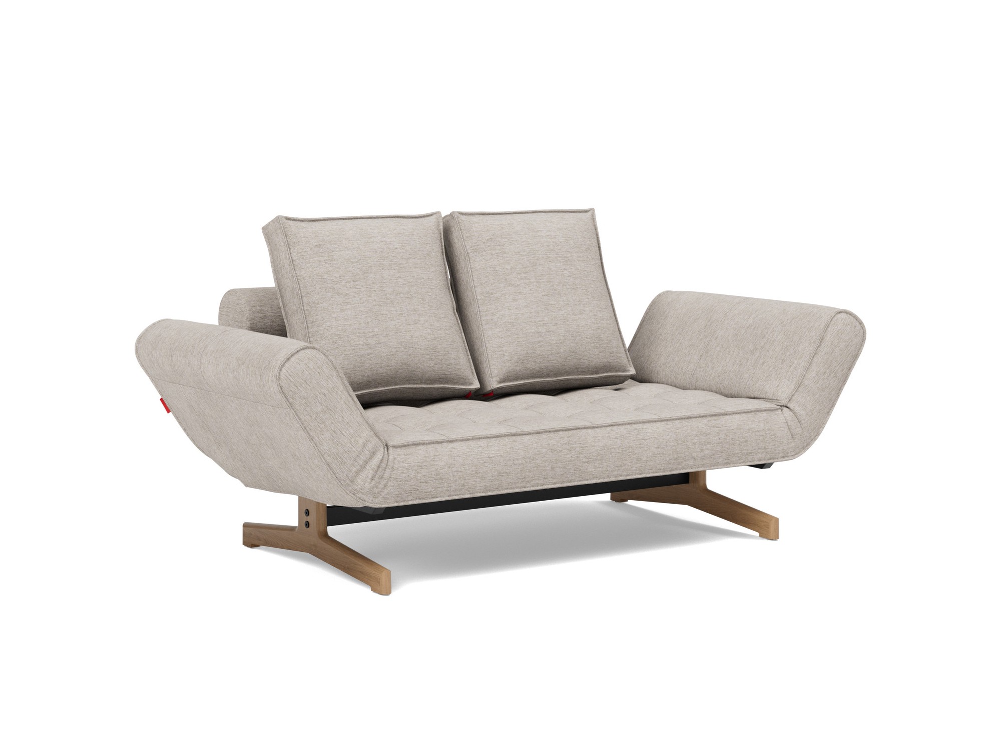 Tagesbett Ghia Chenille Yuveno 471-Sand Beine Eiche