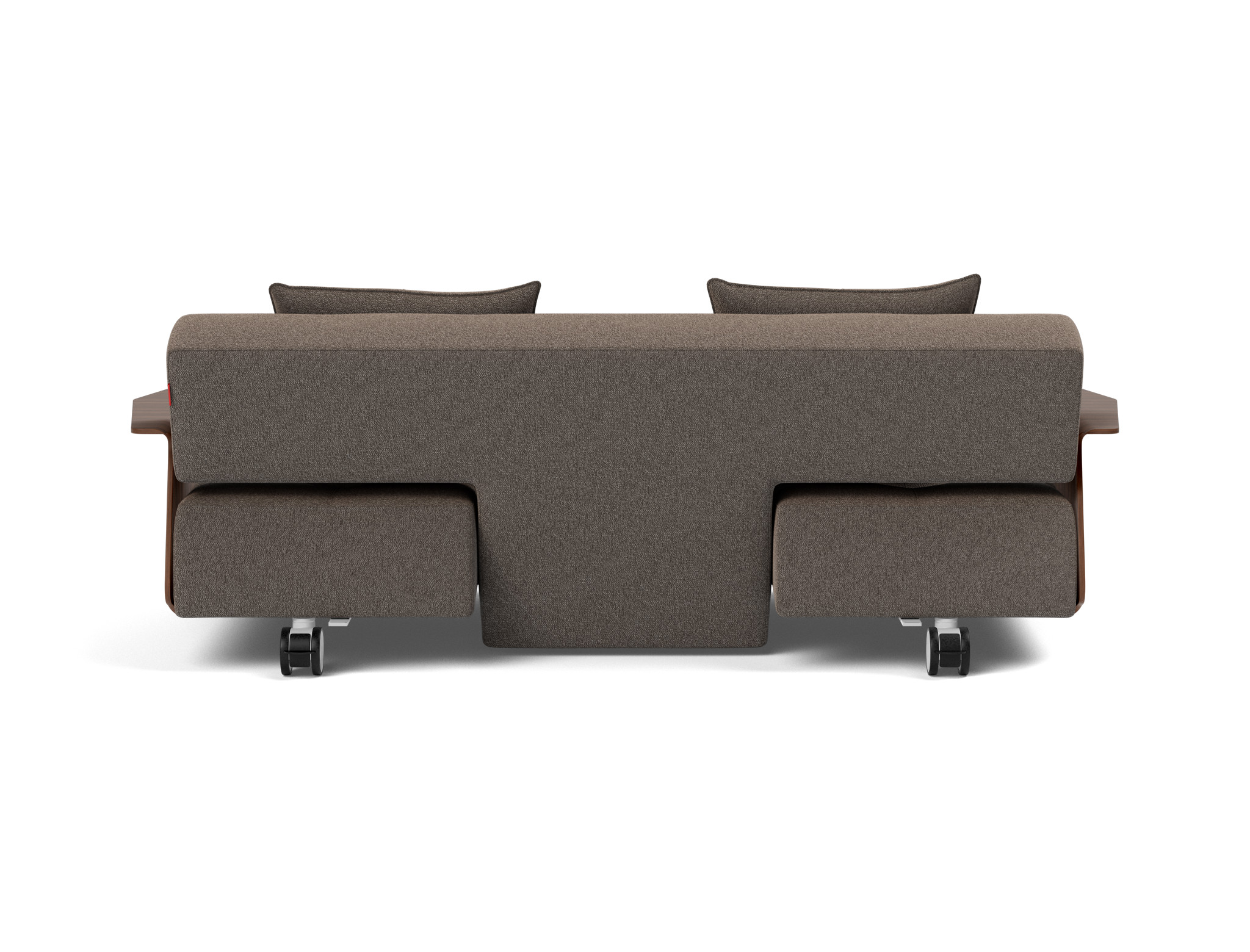 Schlafsofa Long Horn D.E.L. mit Armlehnen Boucle Skandi 530-Taupe