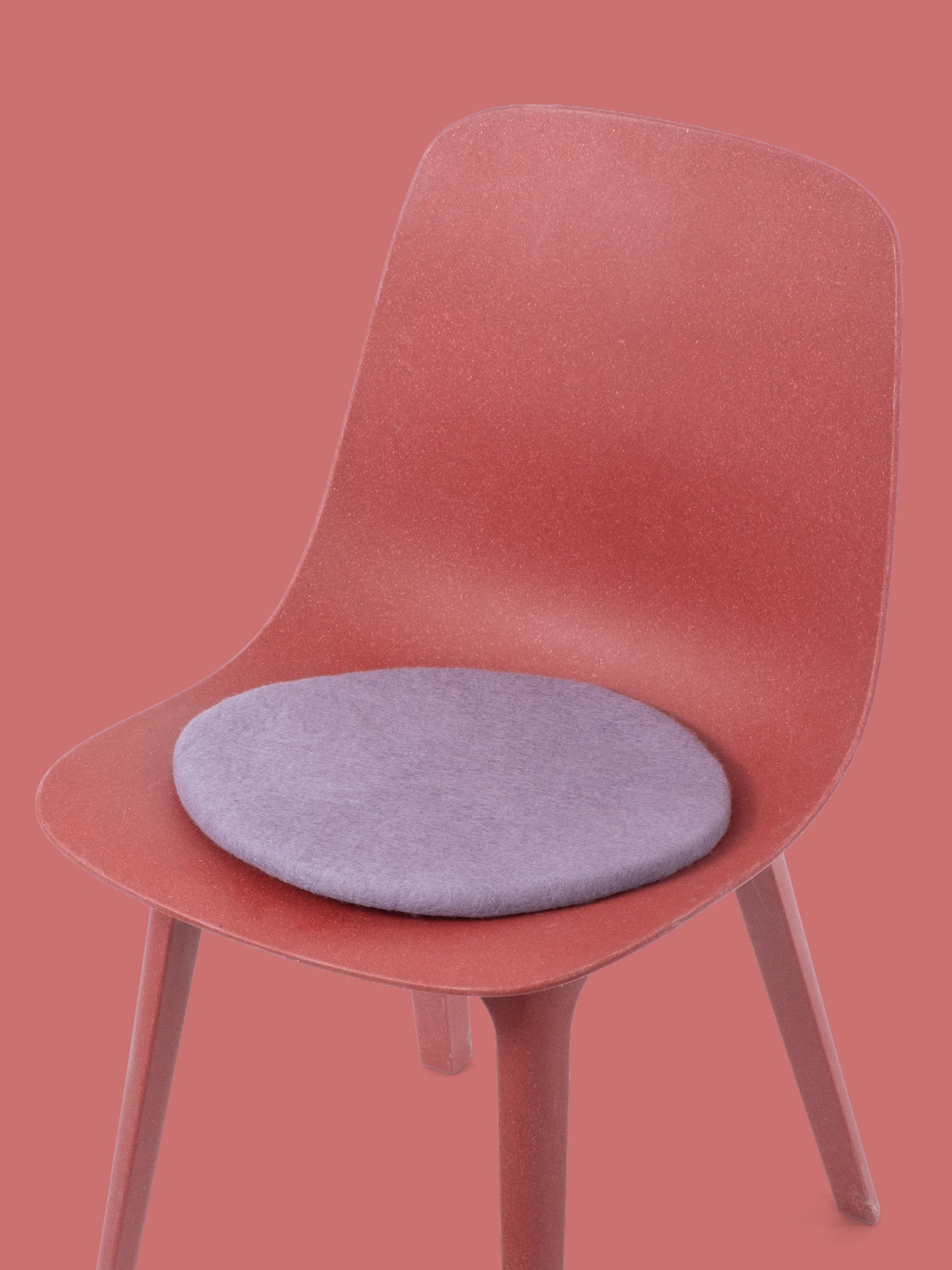 myfelt Tove Filz-Sitzauflage Fliedergrau Ø 36 cm