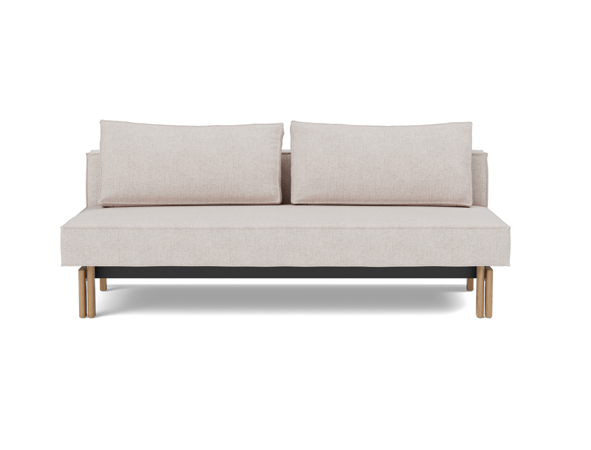 Schlafsofa Sly Strukturierter Stoff Weda 300-Weda-Sand Beine Eiche