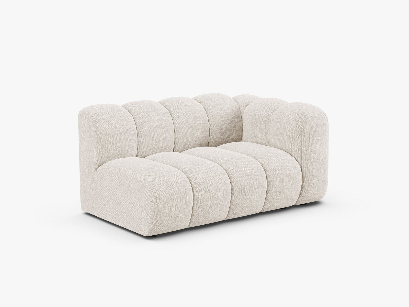 Micadoni Modul Lupine 2-Sitzer Rechts Chenille Eden Helles Beige