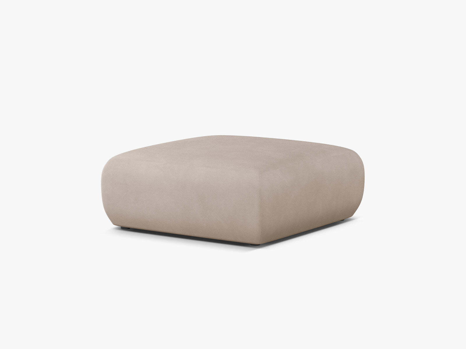 Micadoni Hocker Molino Large Strukturierter Stoff Rebel Beige