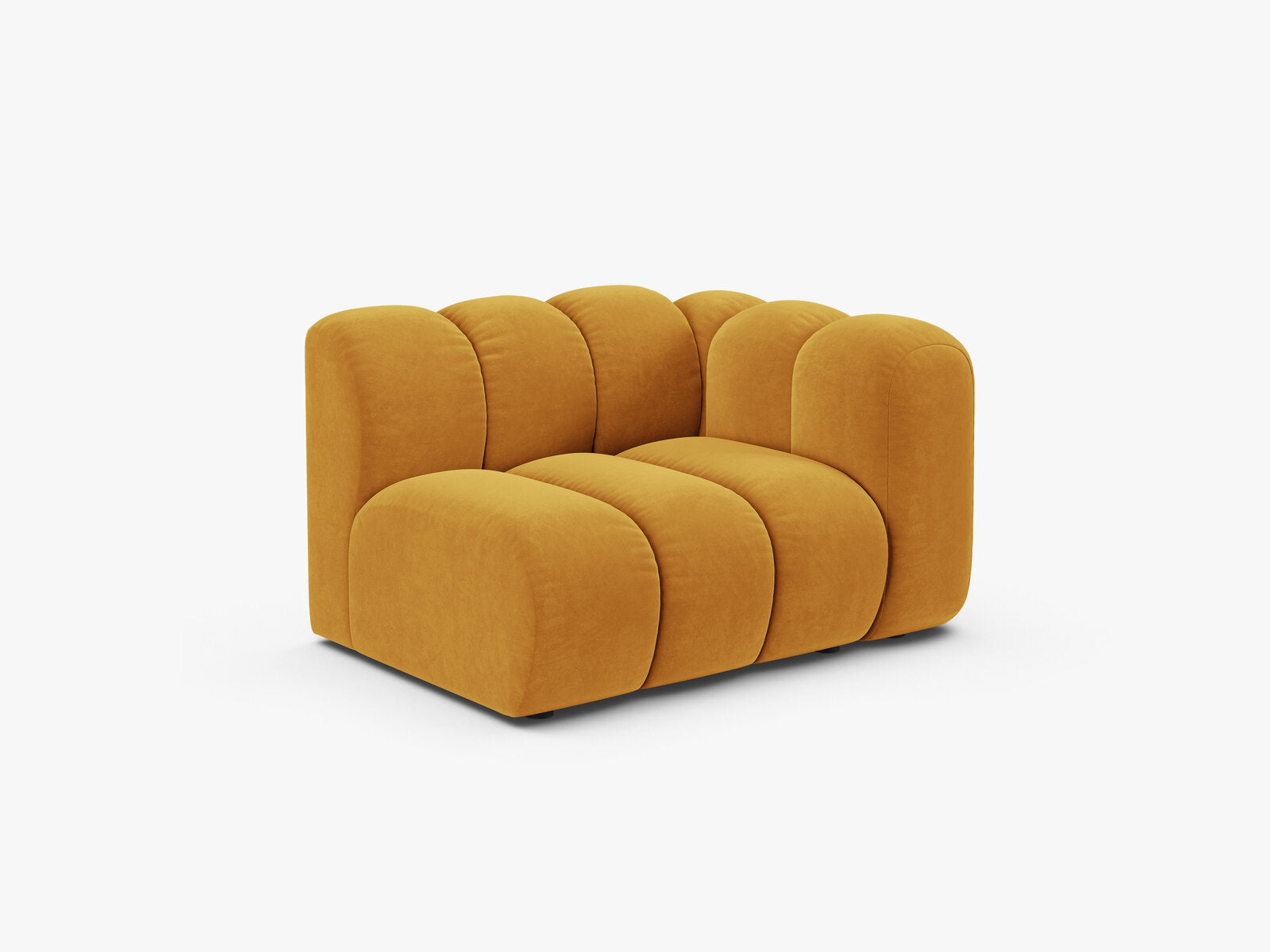 Micadoni Modul Lupine 1-Sitzer Samt Venus Gelb Rechts