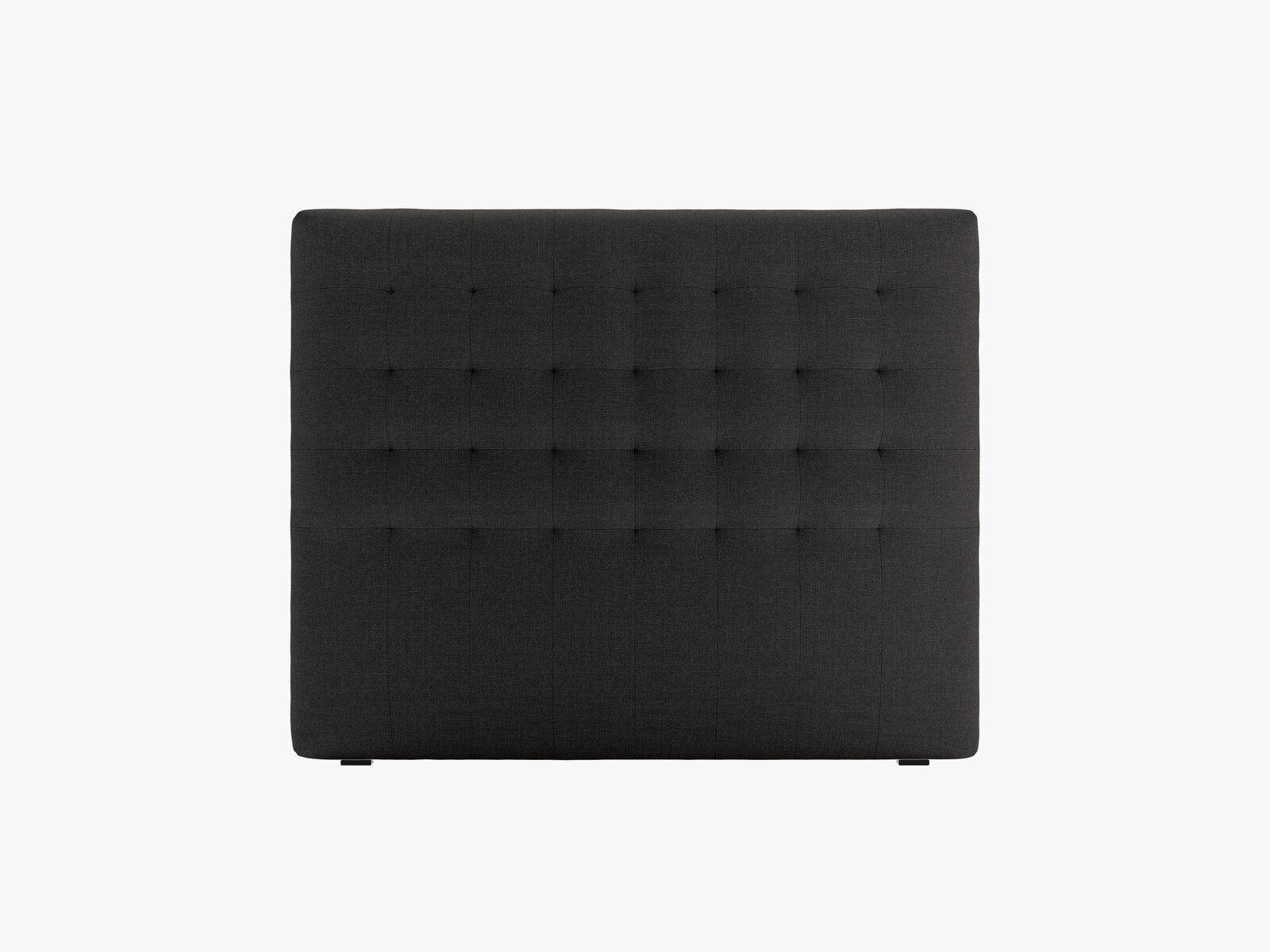 Micadoni Nova Samtiger Kopfteil 120 cm (H 95 cm) Strukturierter Stoff Liberty Schwarz 120x95