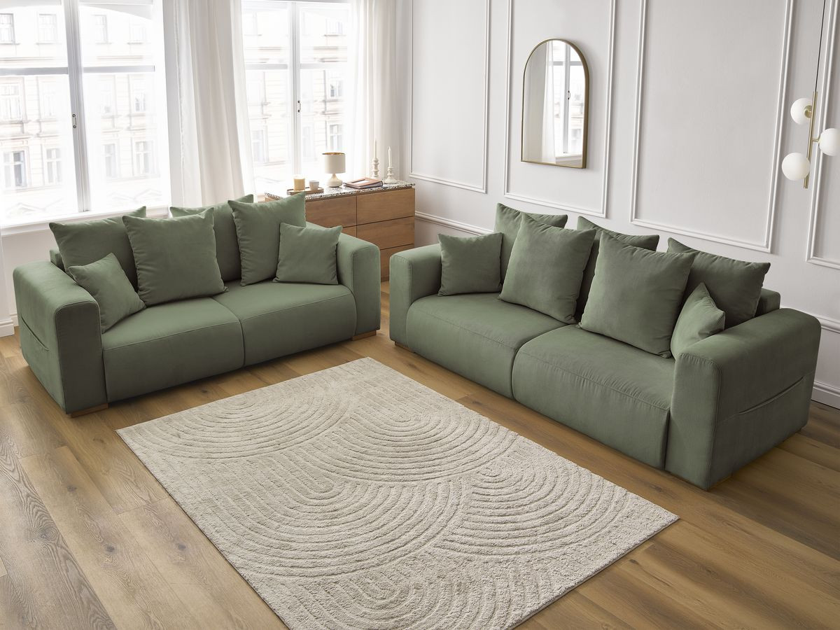 Bobochic Sidonie Sofa 5-Sitzer Cordsamt Grün
