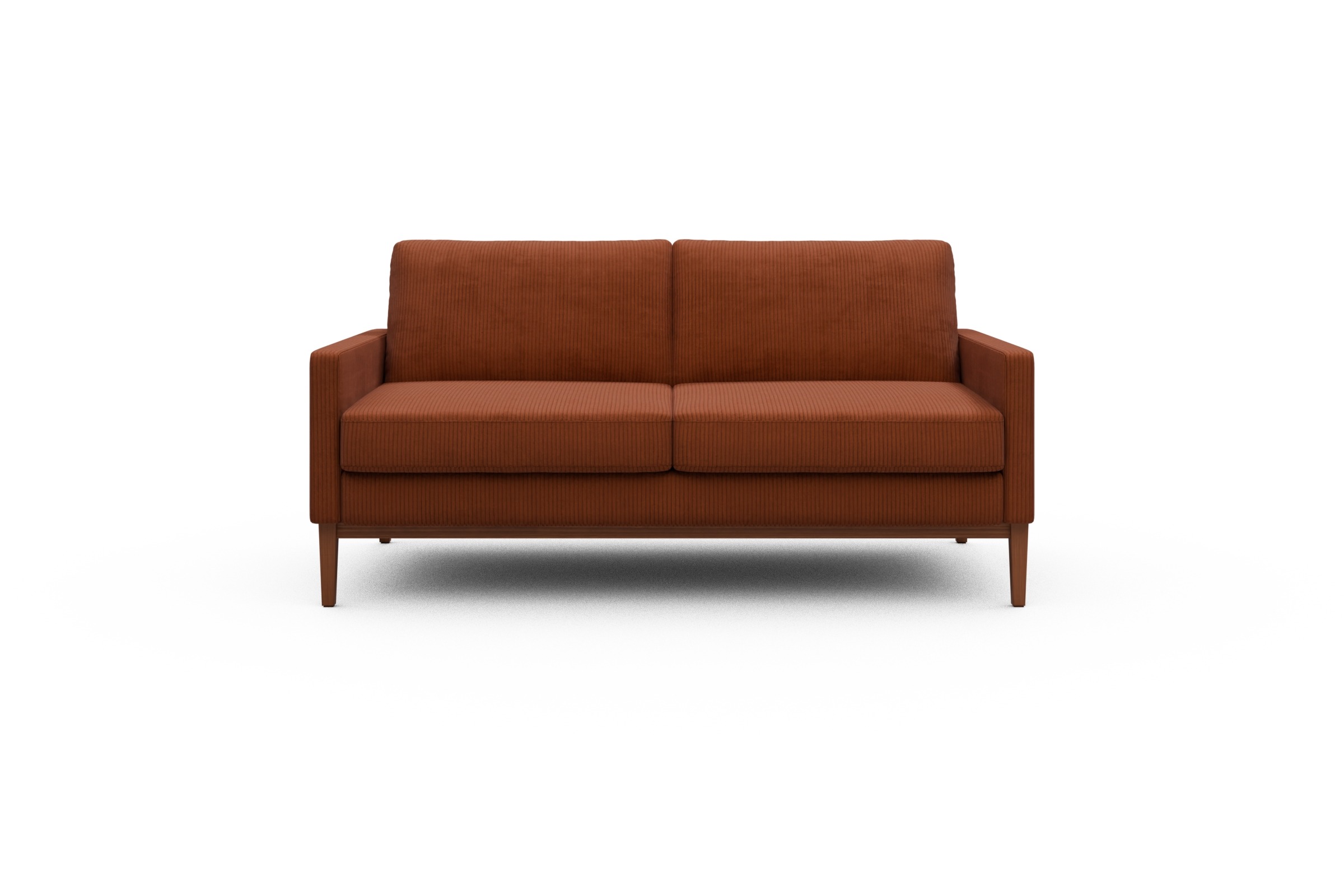 Skandi Home Sofa Bodo 2,5-Sitzer Corduroy-Burnt-Orange moebelfaktor